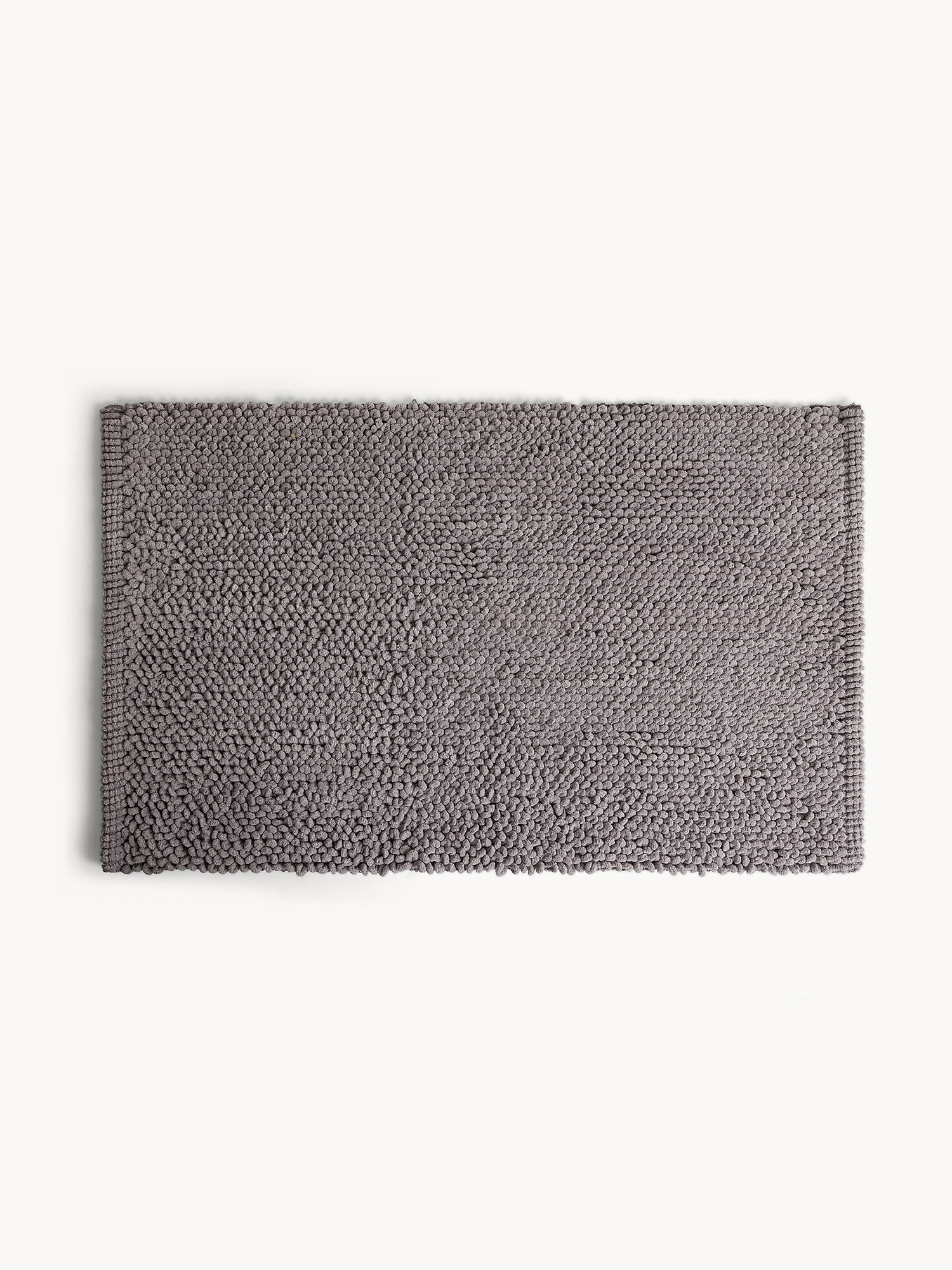 Tappeto bagno shaggy in ciniglia, Grigio, large image number 0