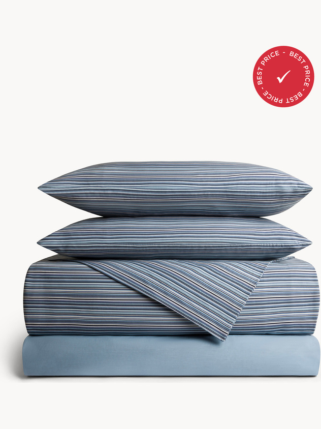 Striped Pure Cotton Duvet Cover Set