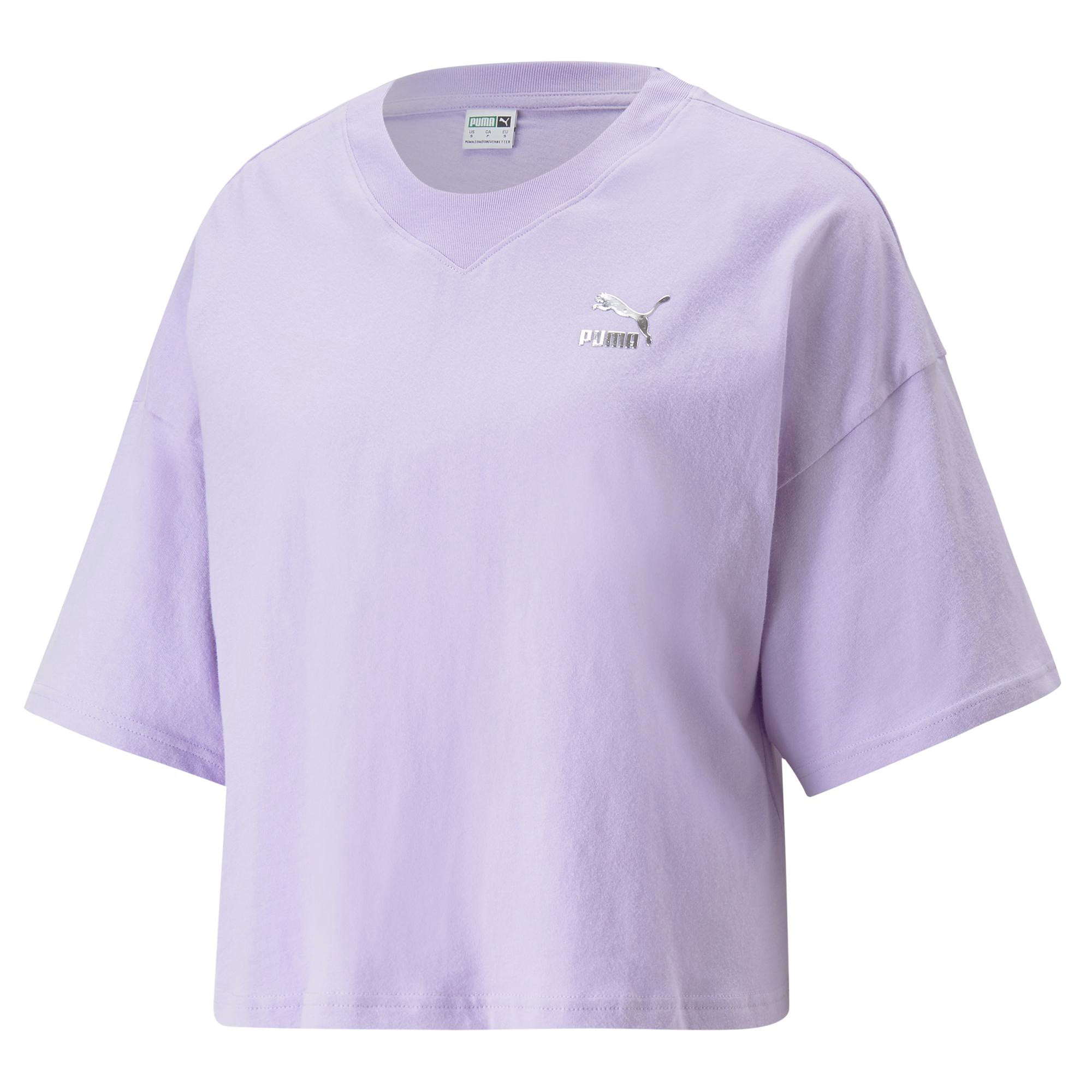 Puma - T-shirt oversize in cotone, Viola lilla, large image number 0