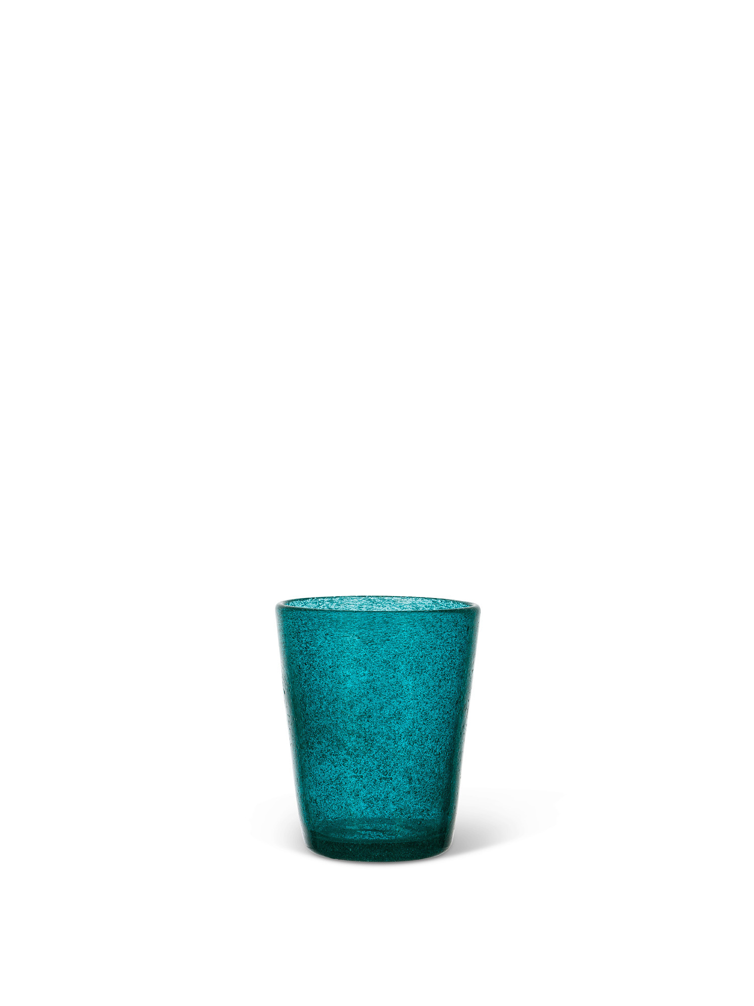 Bicchiere vetro colorato in pasta Matera, Petrolio, large image number 0
