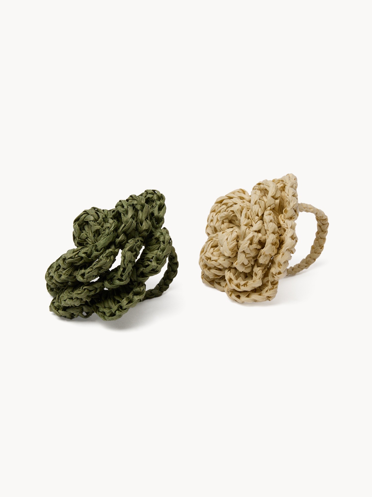 Flower-shaped napkin ring in textile paper, Multicolor, large image number 0