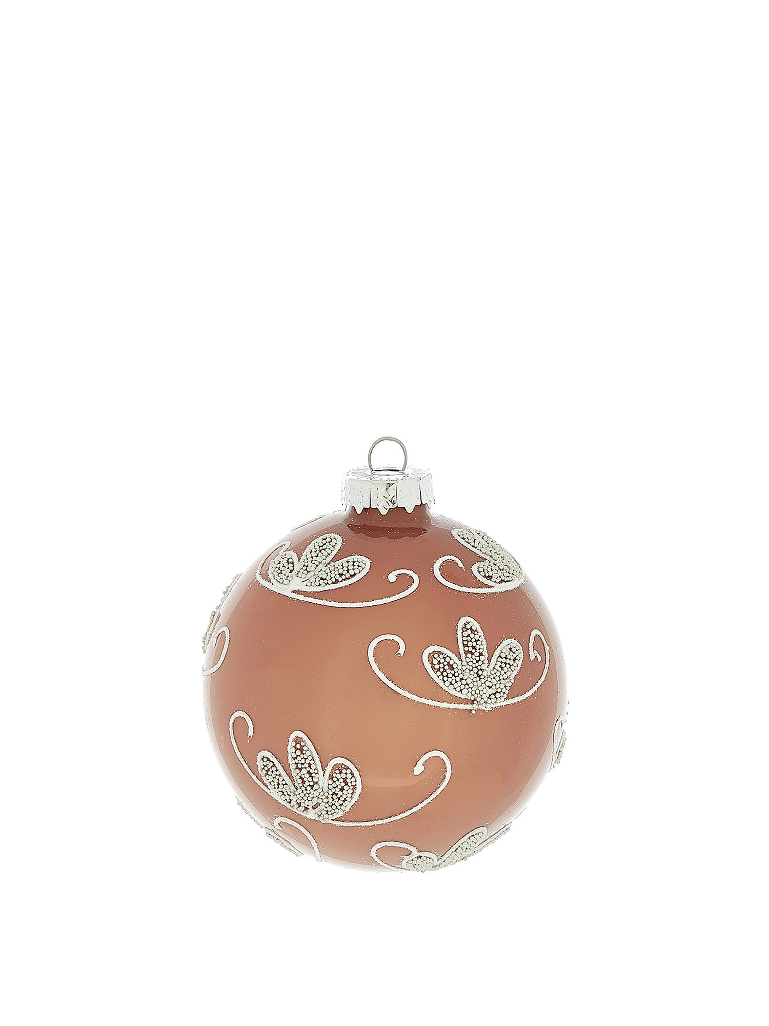 Hand decorated glass sphere, Pink, large image number 0