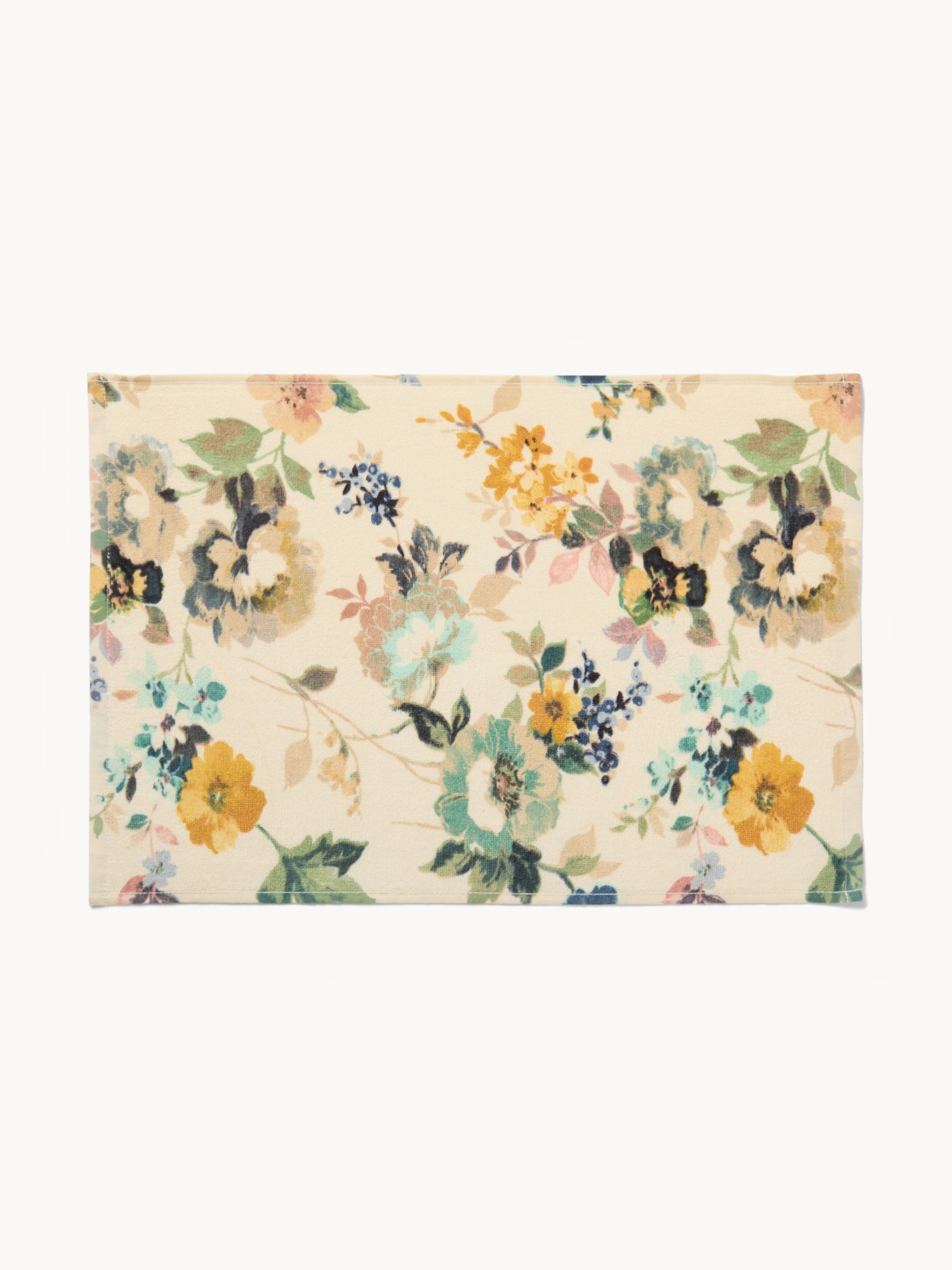 Asciugamano in velour di cotone con stampa floreale retr&ograve; - Prezzo di lancio, Multicolor, large image number 1