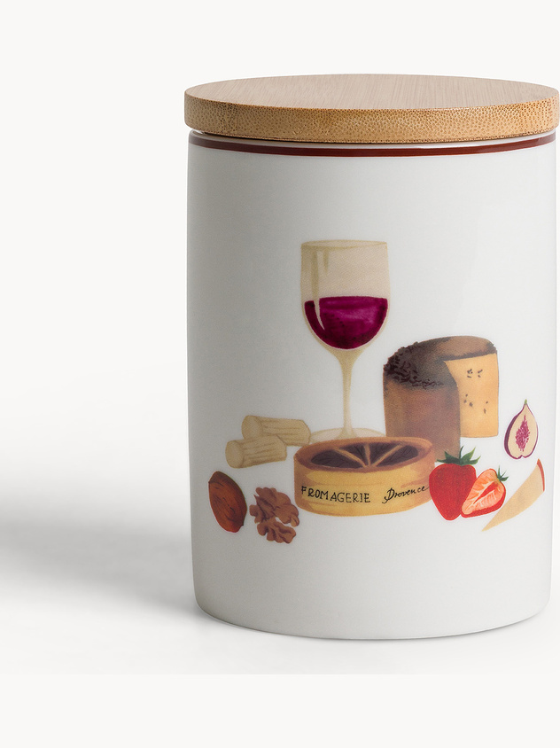 Barattolo new bone china motivo formaggi