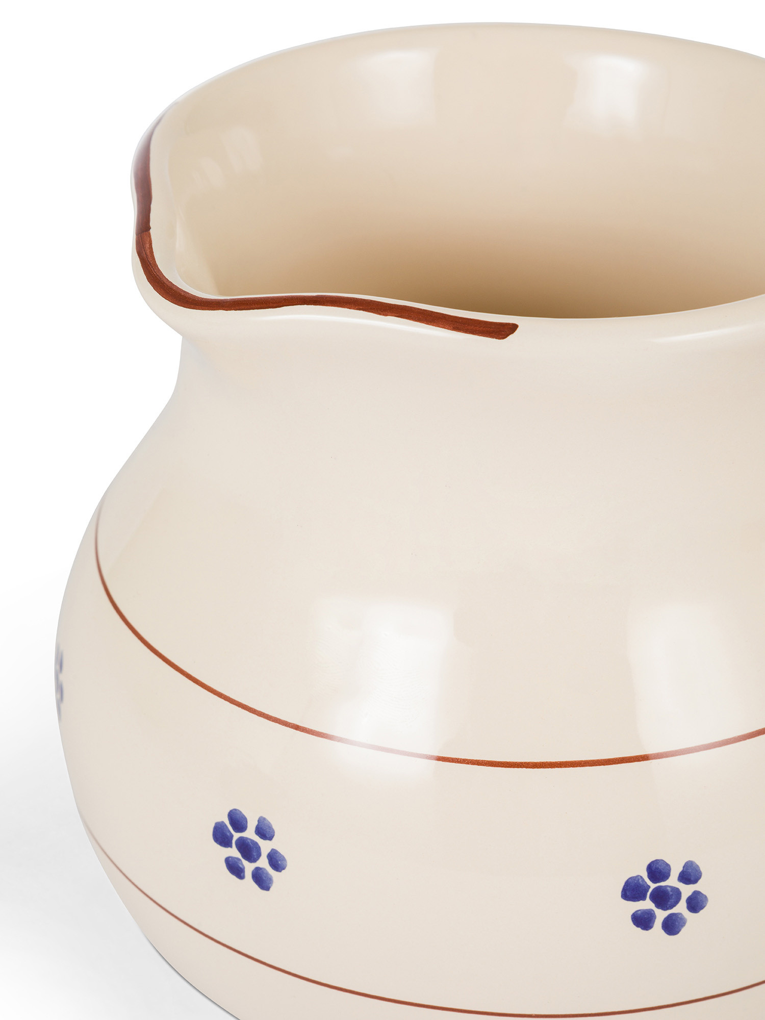 Brocca ceramica Fiorina, Beige, large image number 1