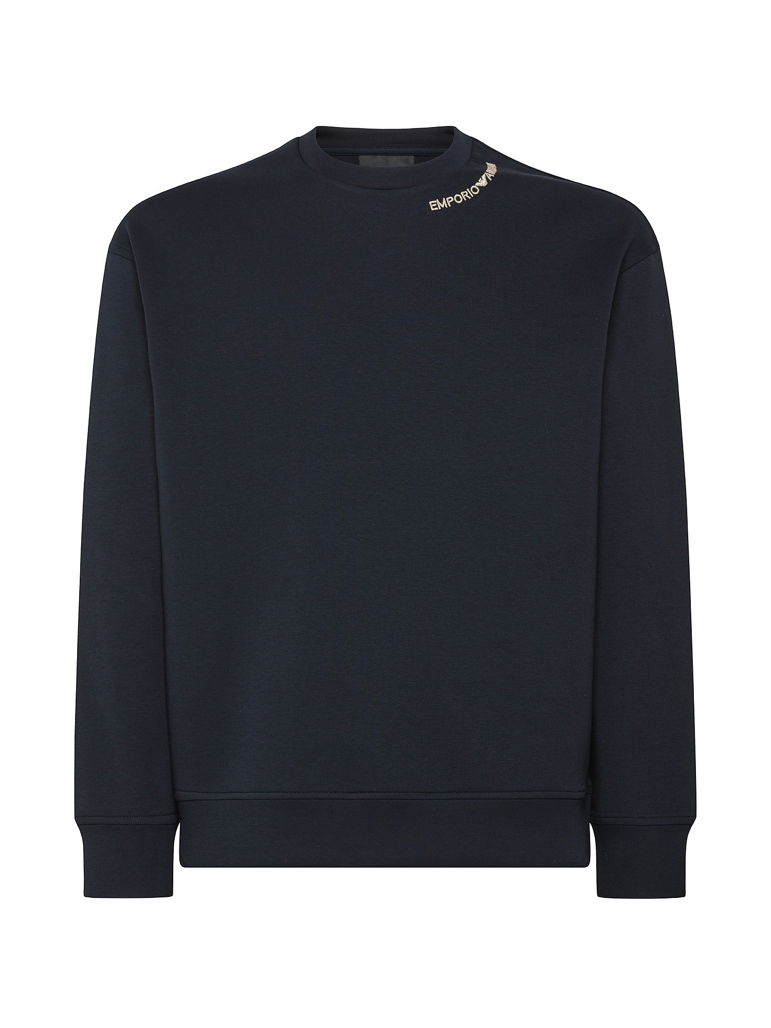 Emporio Armani - Sweatshirt with logo embroidery, Dark Blue, large image number 0