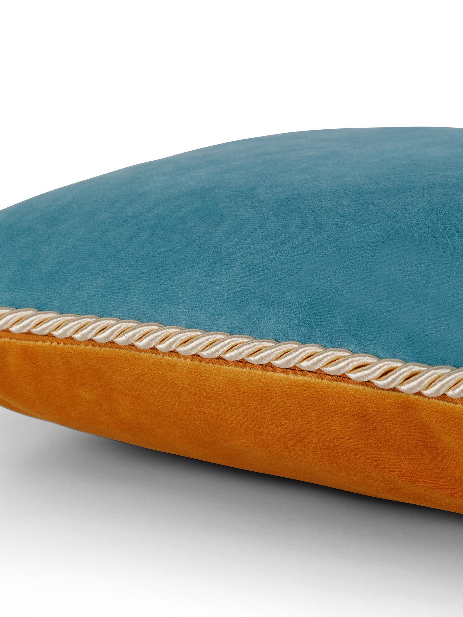 Two-tone velvet cushion 45x45 cm, Light Blue, large image number 2