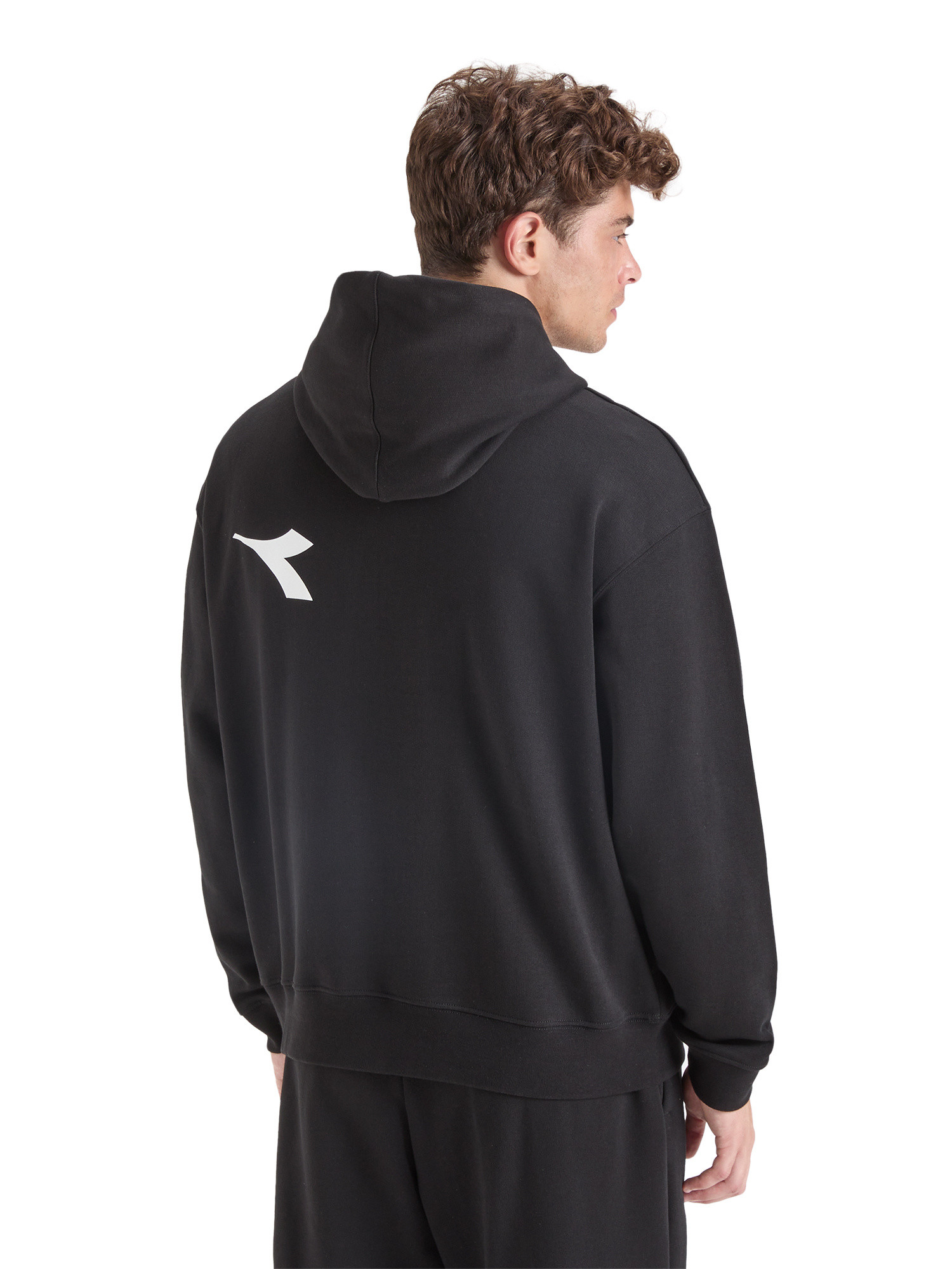 Diadora - Manifesto cotton hoodie, Black, large image number 5