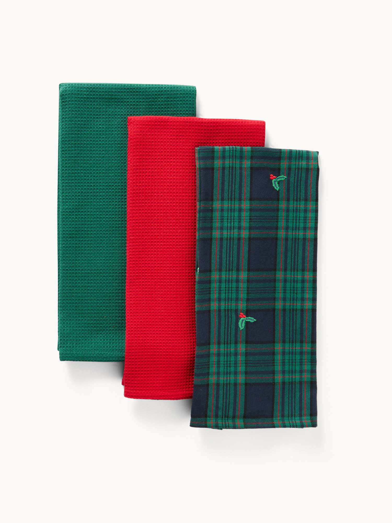 Cestino con set di 3 strofinacci, Blu, large image number 1