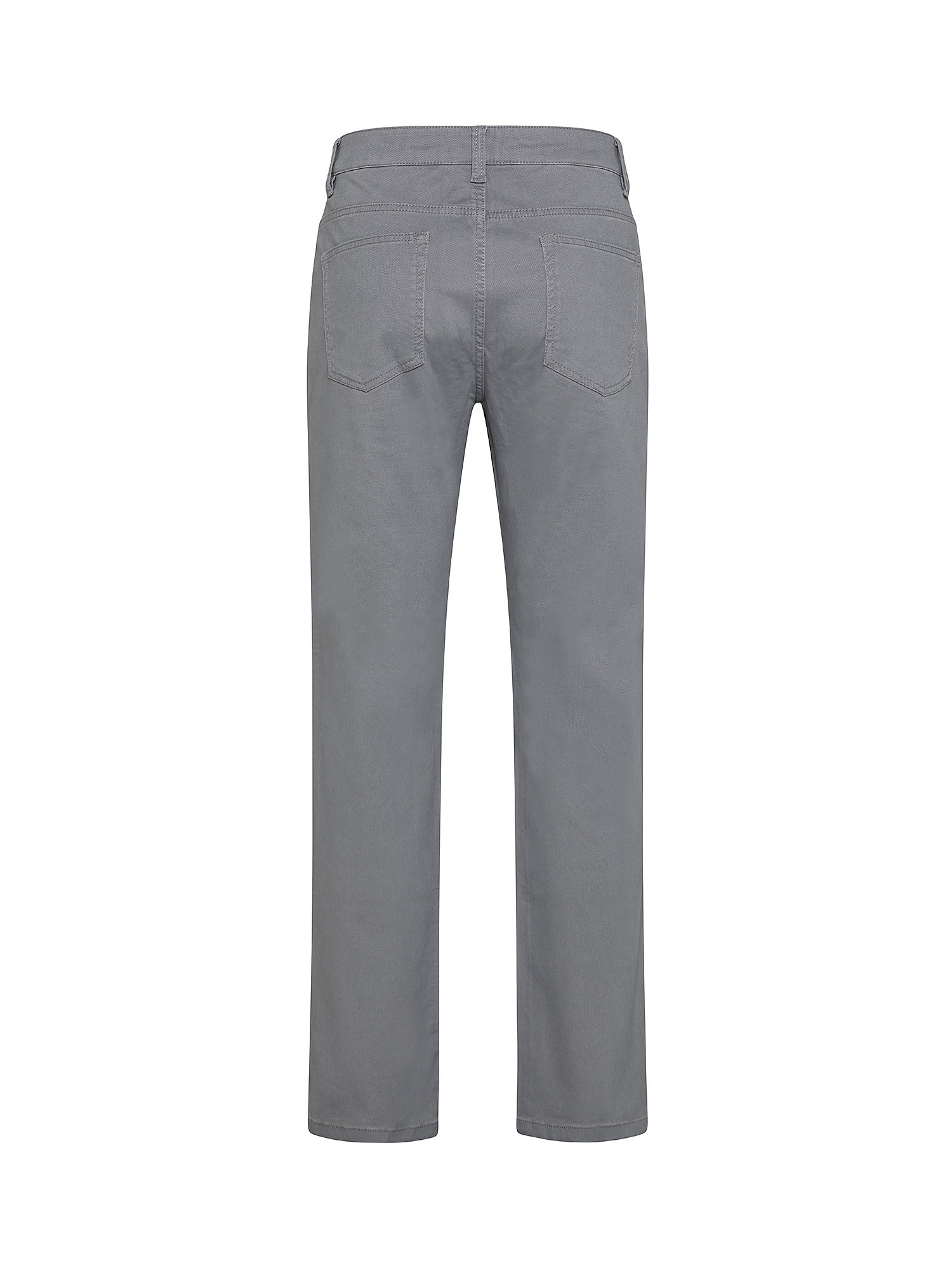 Five-pocket slim comfort fit trousers in stretch cotton, Light Grey, large image number 1