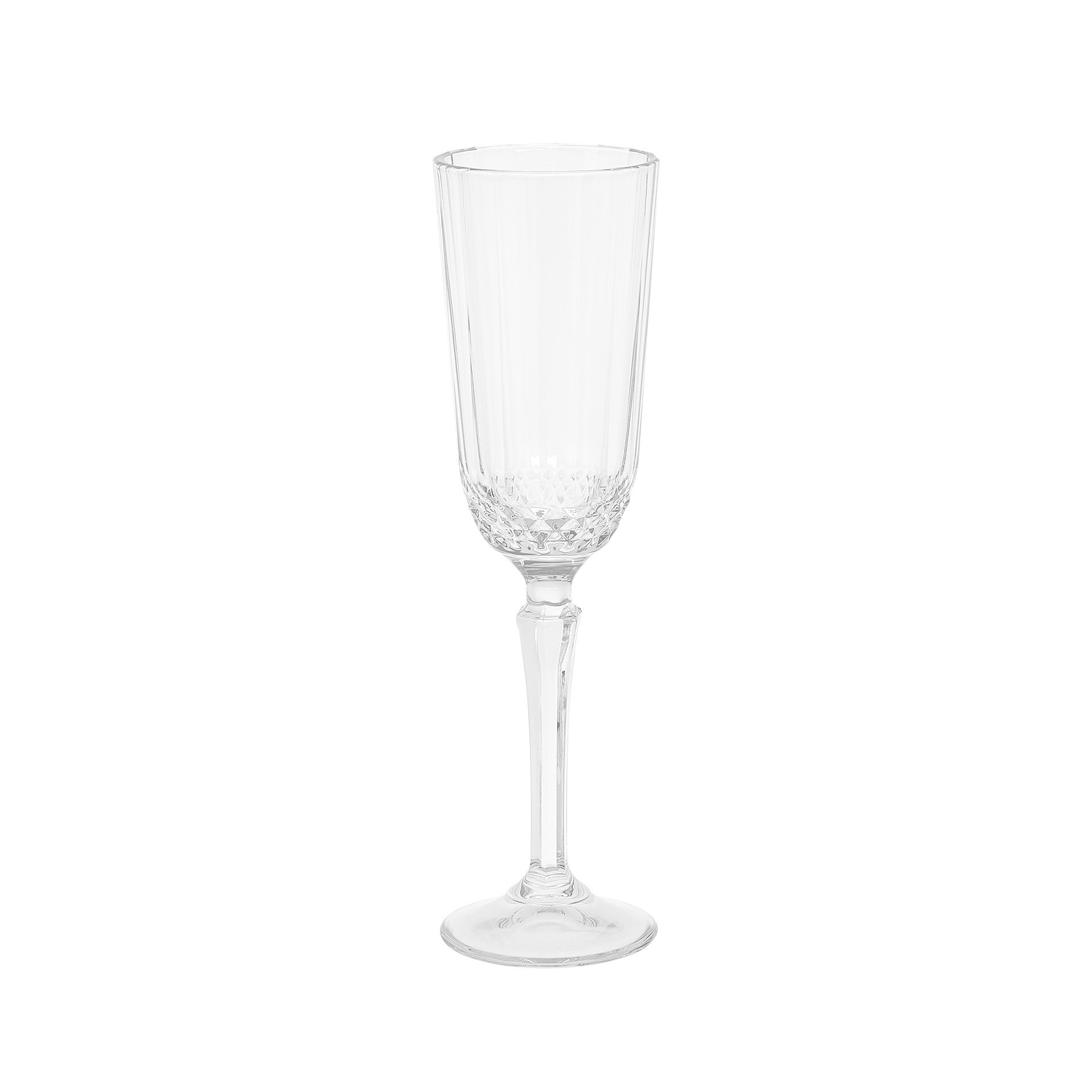 Set of 6 flute glasses in Diony glass, Transparent, large image number 1