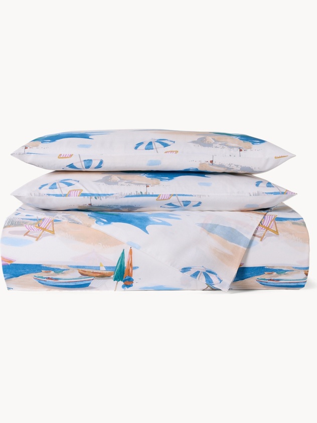 Printed Cotton Percale Duvet Cover Set - Introductory Price