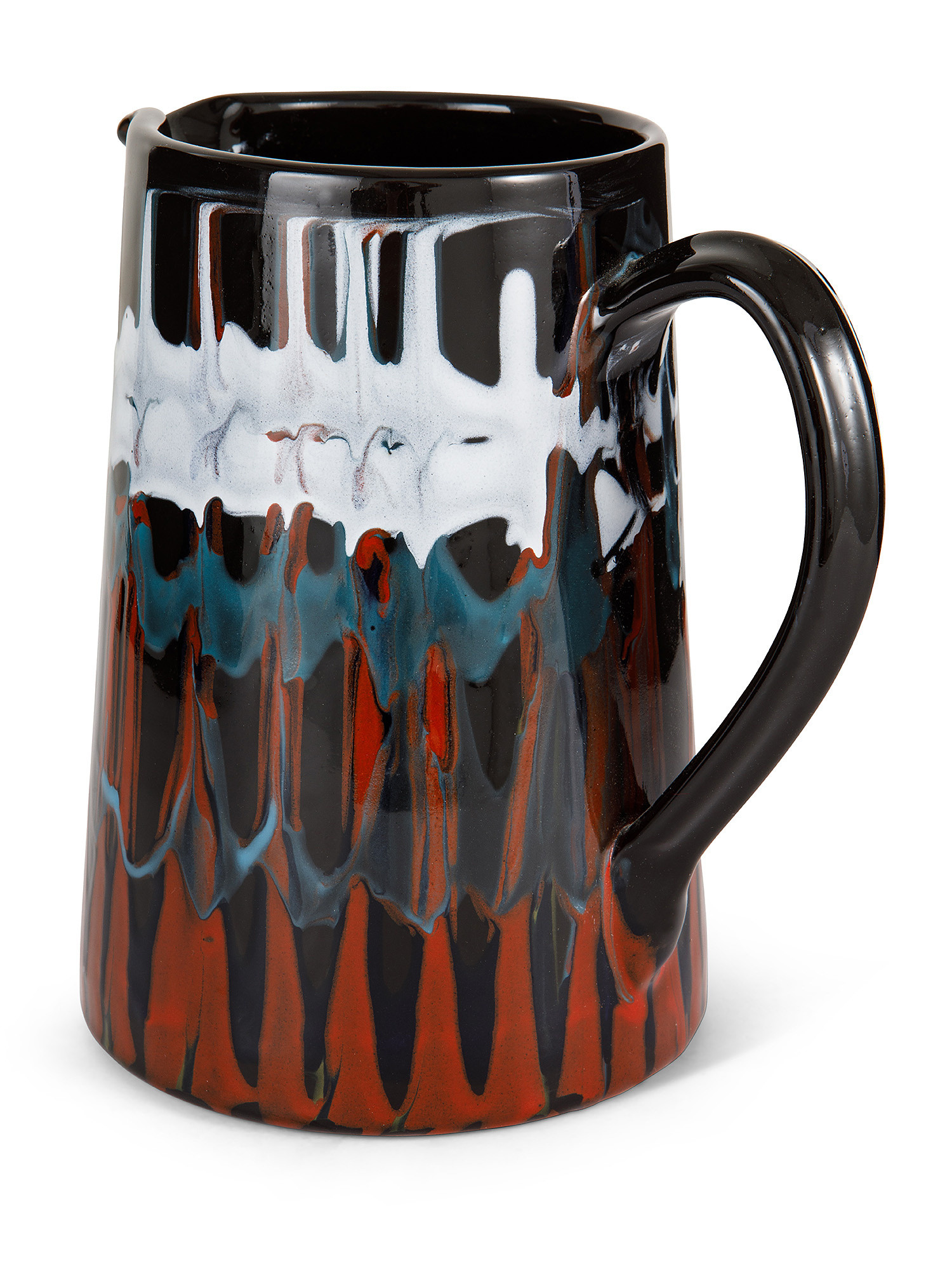 Grottaglie ceramic pitcher made and hand painted, Multicolor, large image number 4