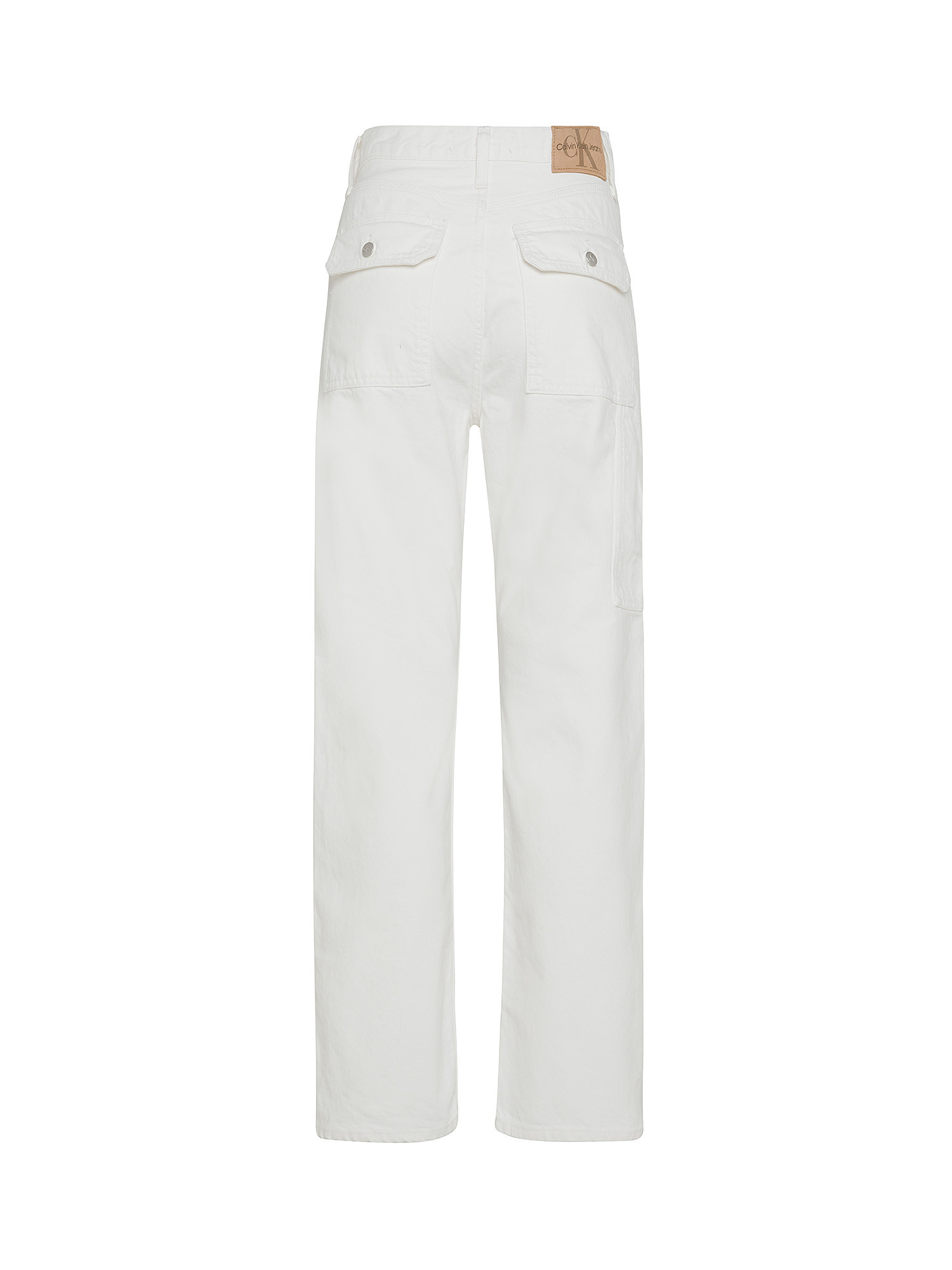 Calvin Klein Jeans - Jeans dritti in cotone, Bianco, large image number 1