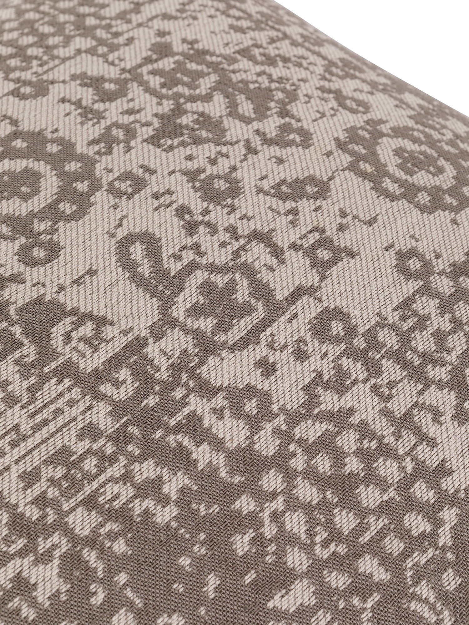 Cuscino jacquard motivo patchwork 50x50cm, Beige, large image number 2