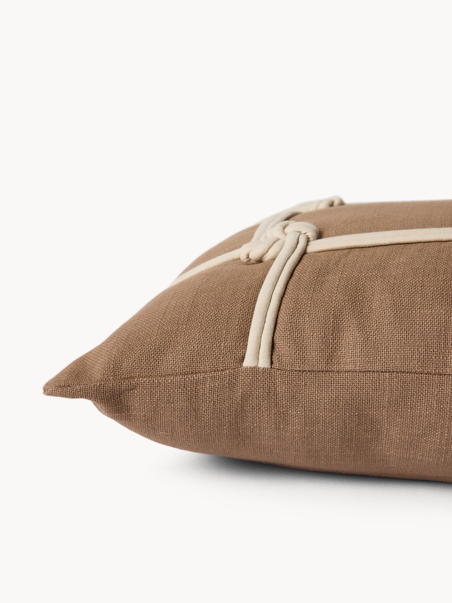 Pillow with nautical knots 35x50cm, White / Beige, large image number 0