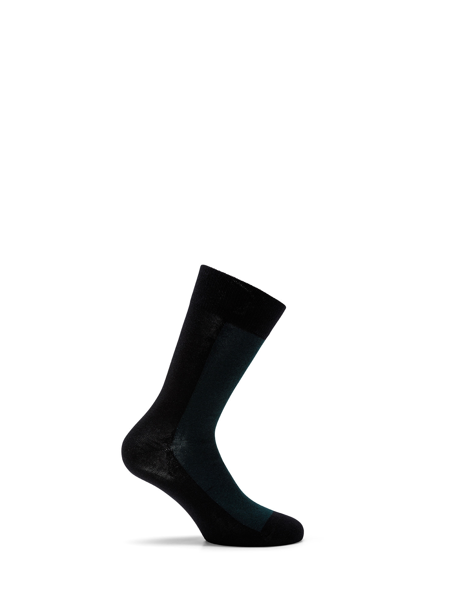 Luca D'Altieri - Set of 3 patterned short socks, Dark Blue, large image number 1