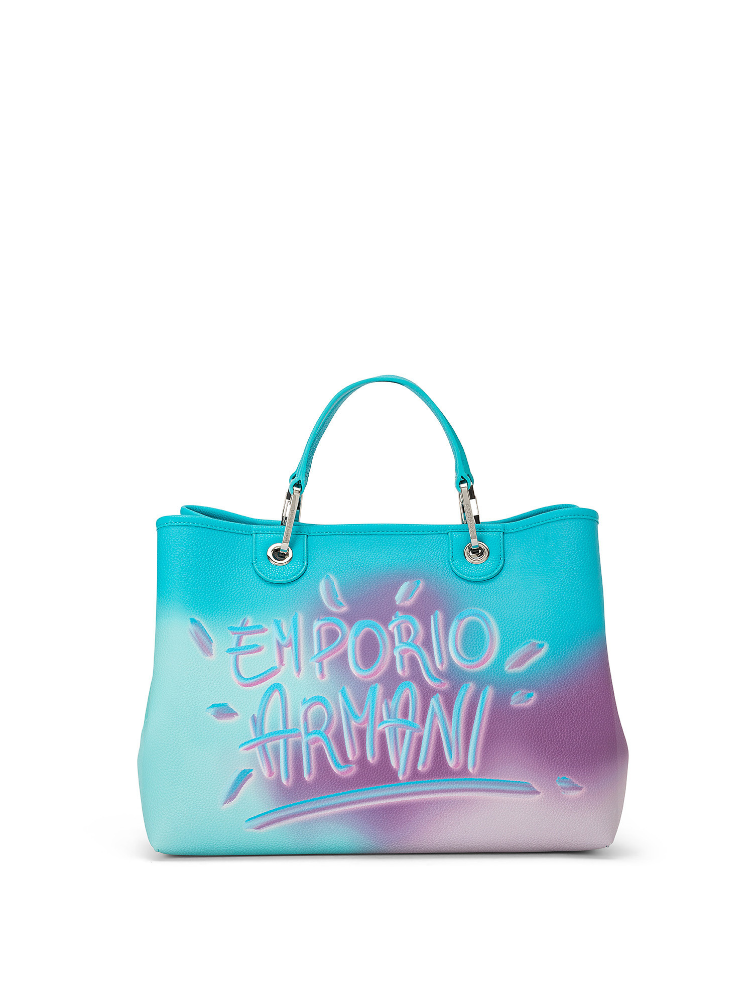 Shopping bag stampata, Multicolor, large image number 0