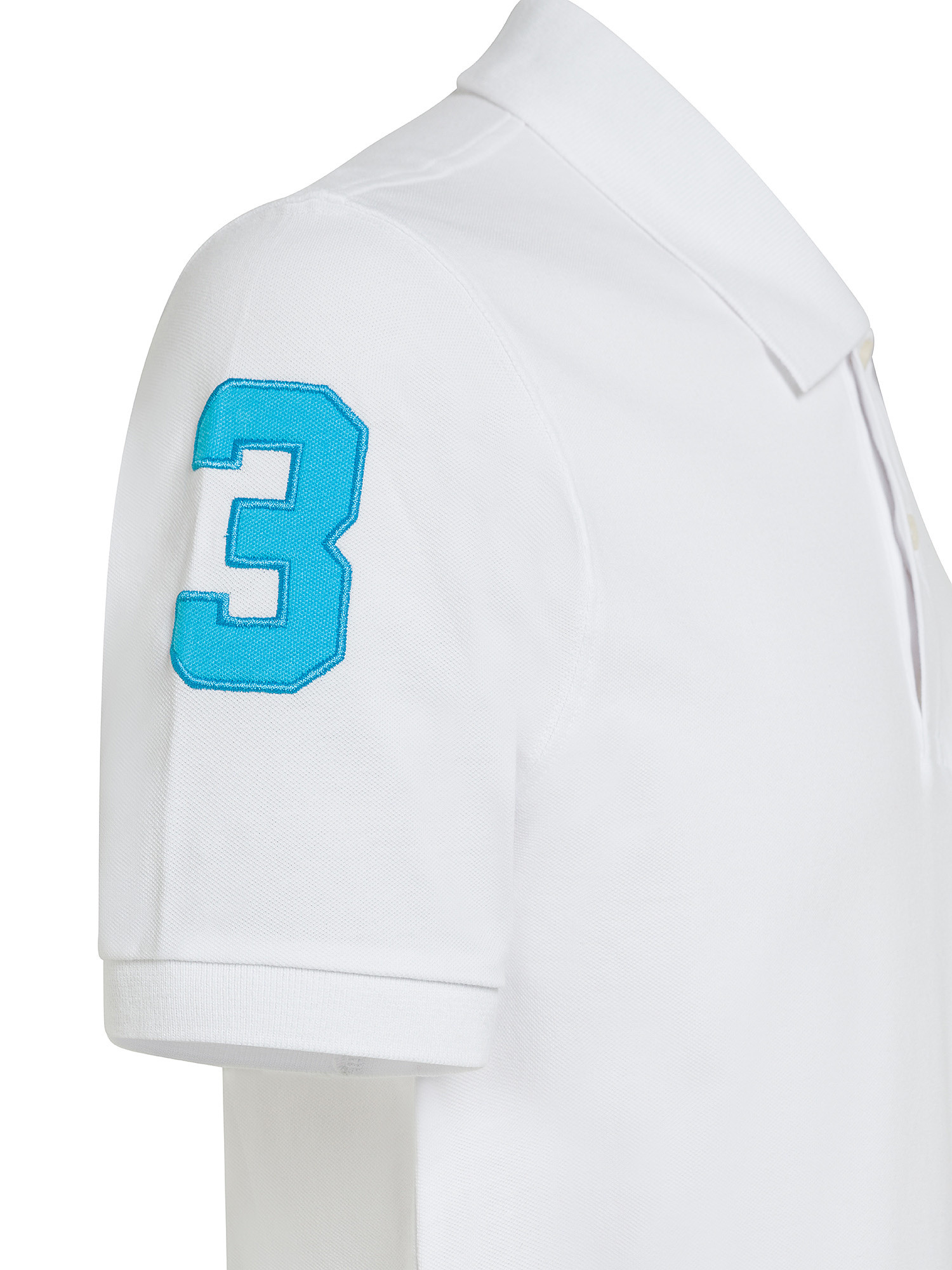 La Martina - Short-sleeved polo shirt in stretch piqué, White, large image number 2