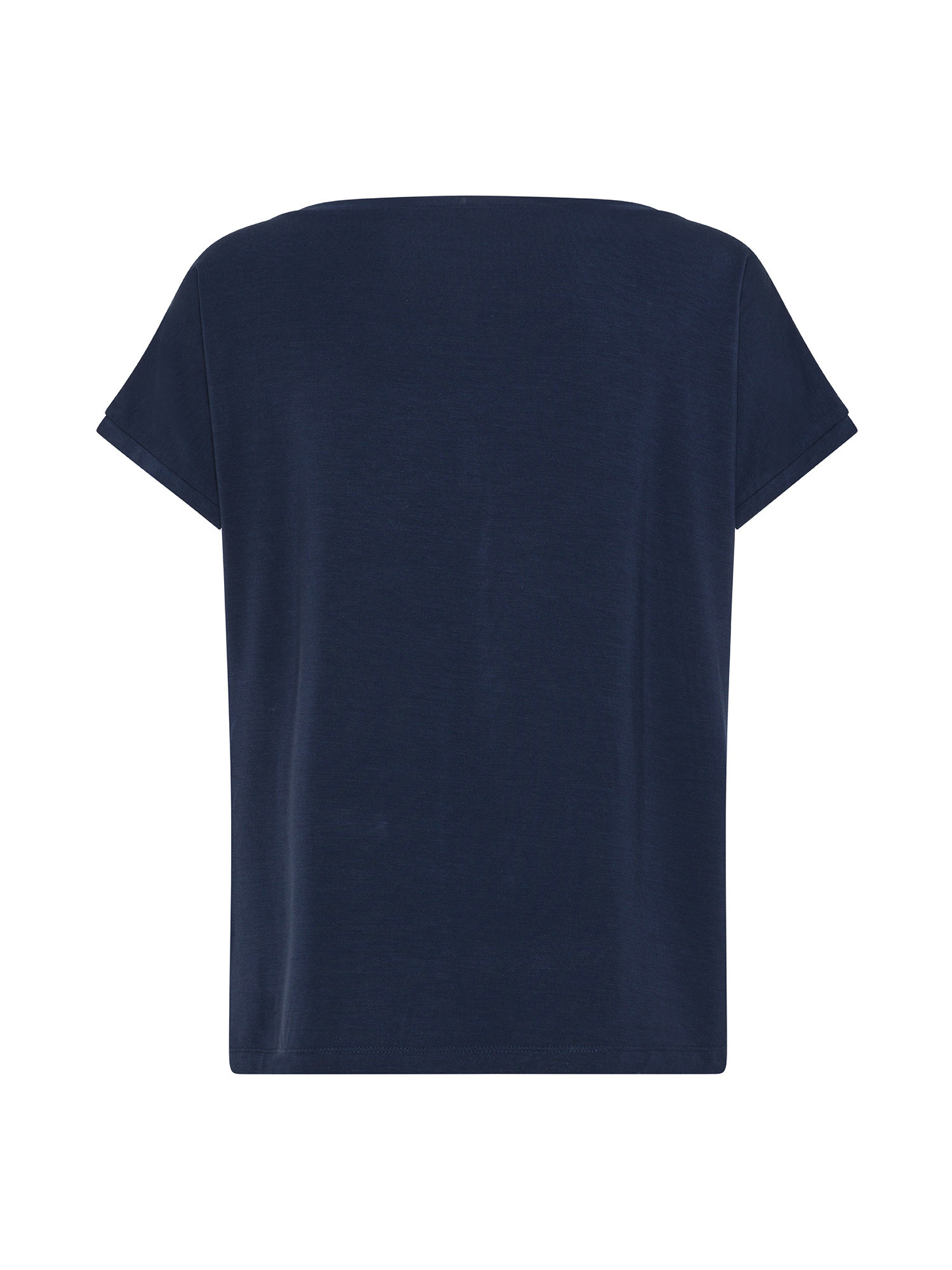 T-shirt in viscosa di bamboo, Blue Navy, large image number 1