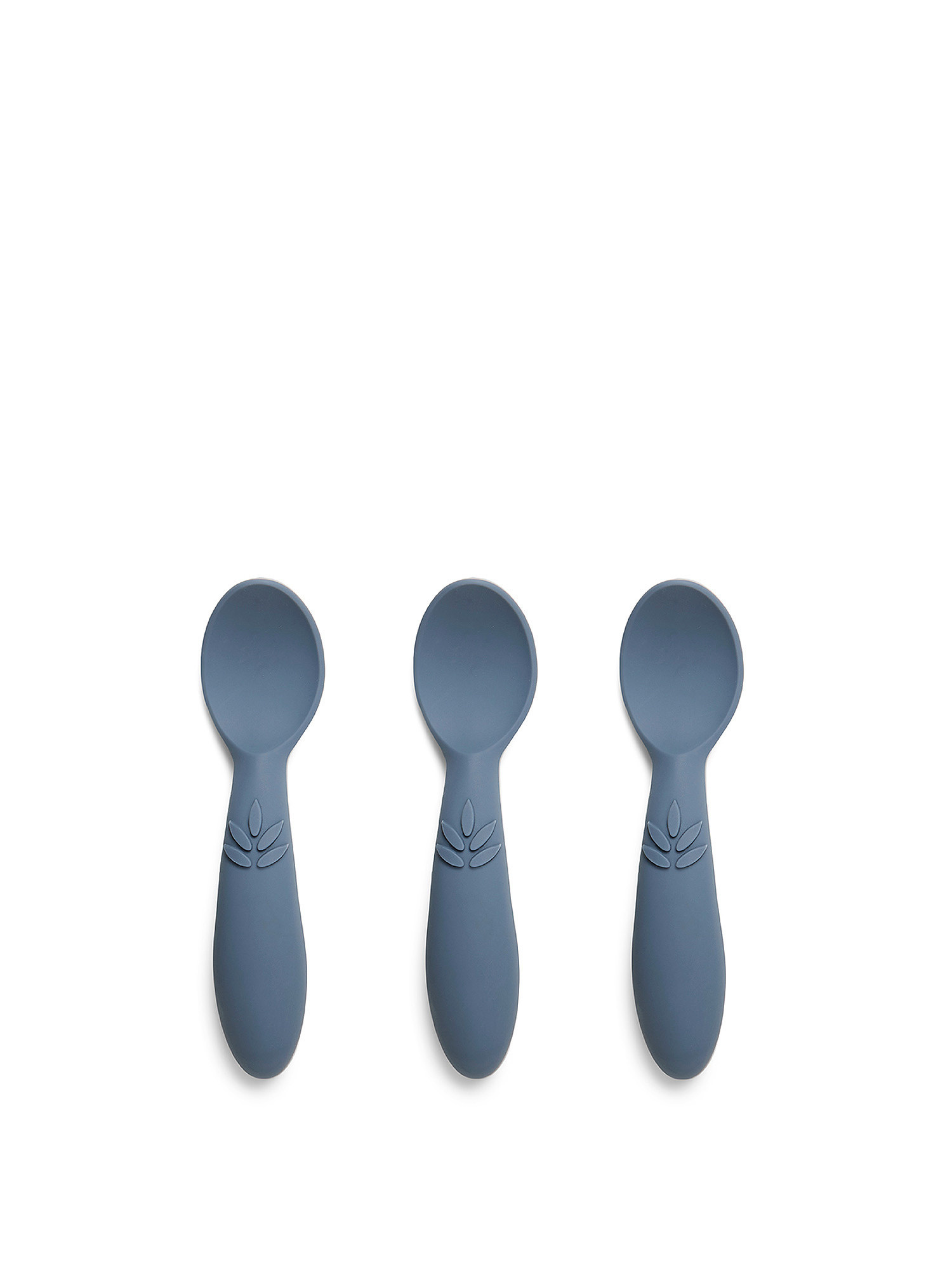 Set of 3 silicone spoons, Blue, large