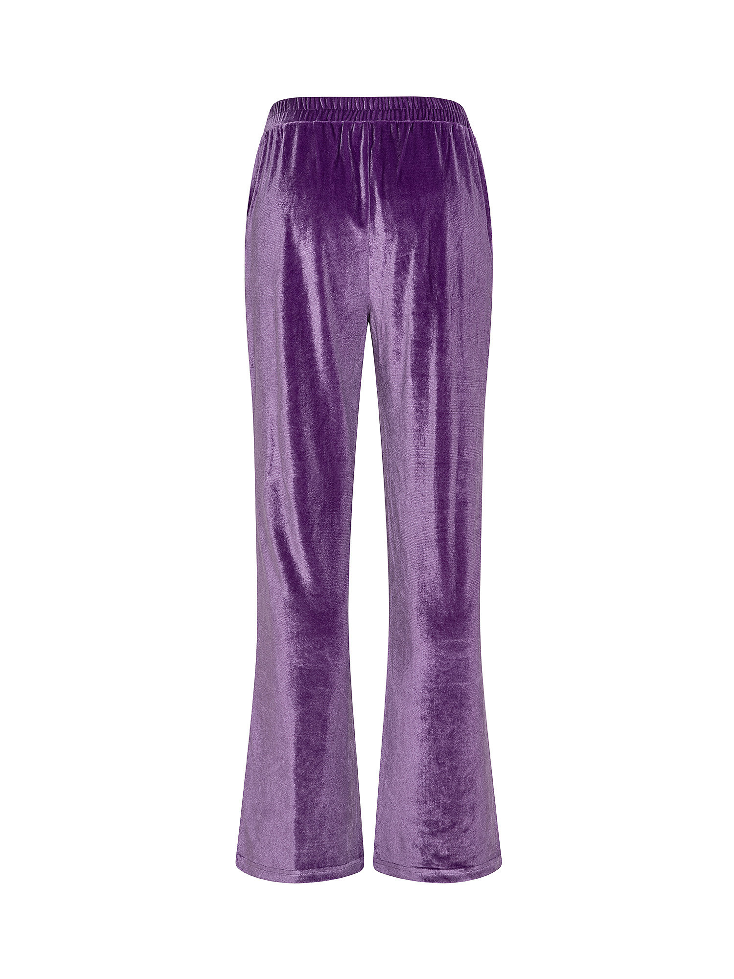 Pantalone in velour, Viola, large image number 1
