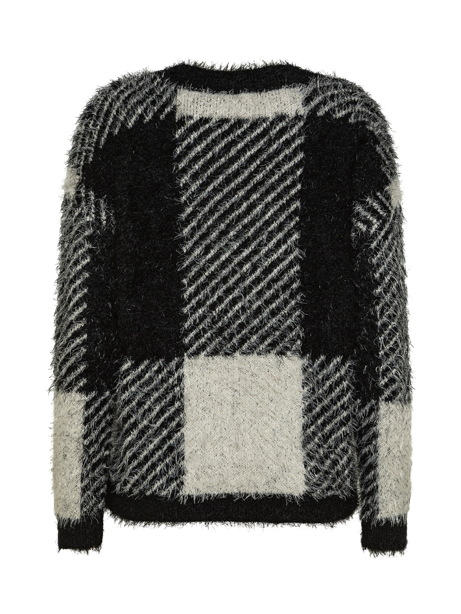Koan - Checked crewneck pullover, Black, large image number 1