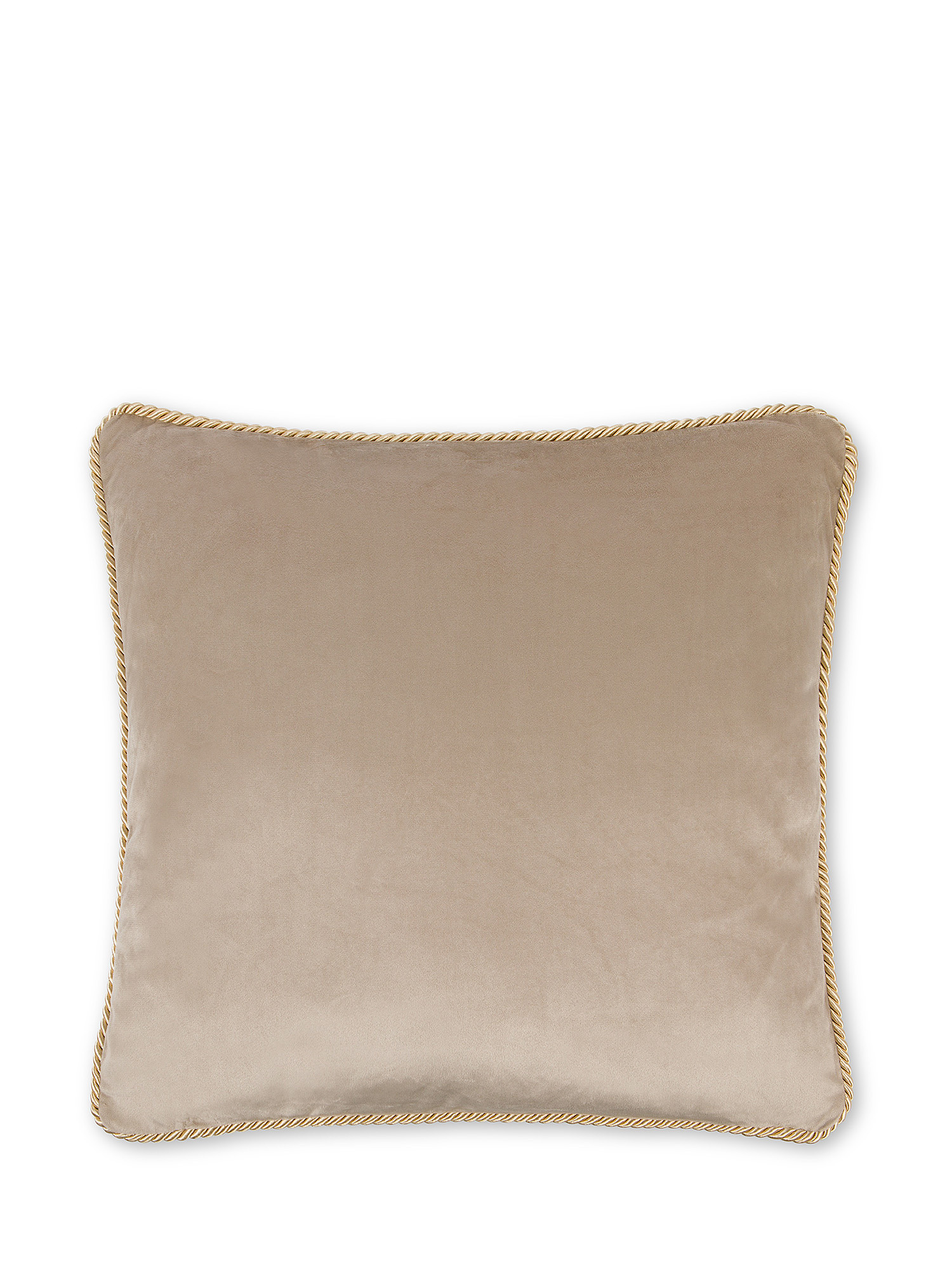 Velvet cushion 45x45cm, Beige, large image number 0