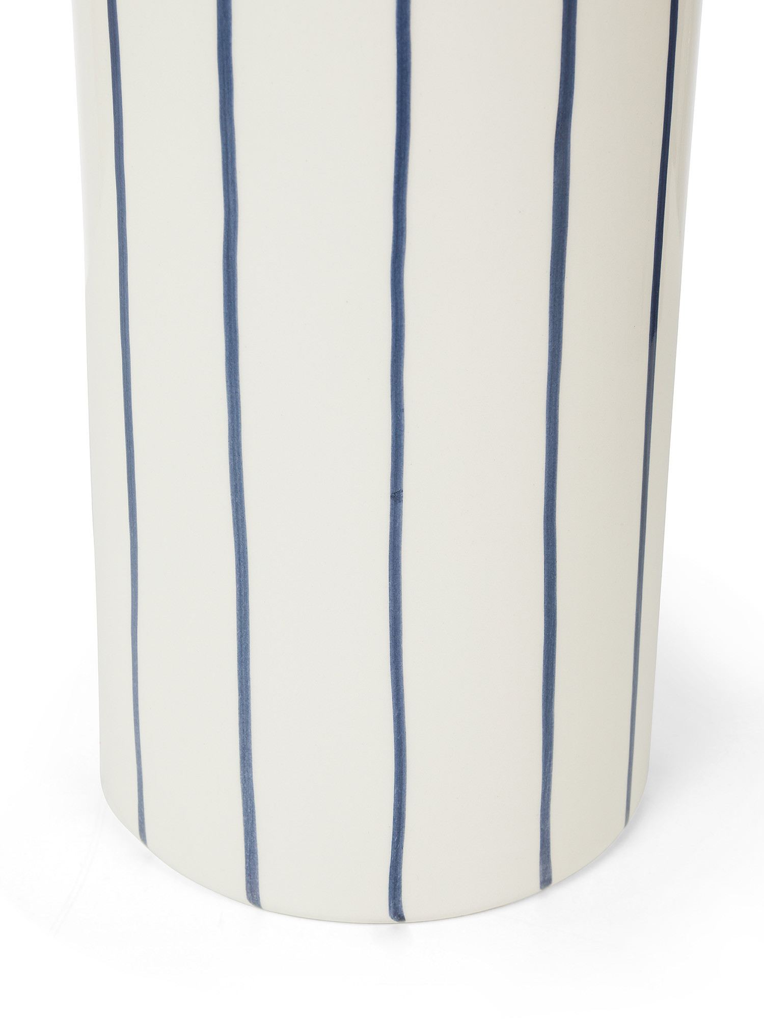 Vaso in ceramica prodotto artigianalmente, Bianco, large image number 1
