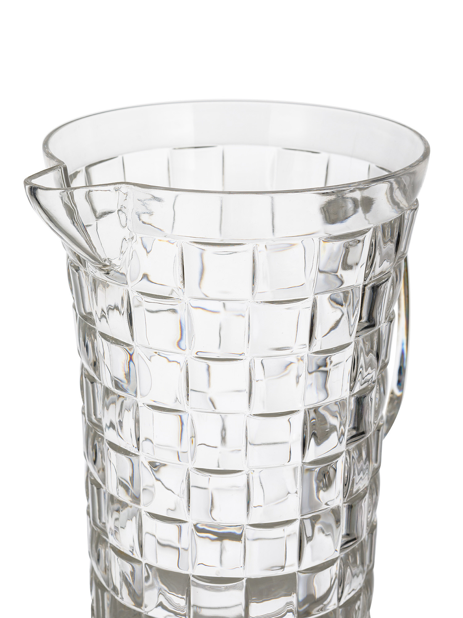 Cube-effect plastic jug, Transparent, large image number 1