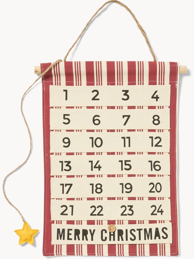 Calendario dell'avvento in tessuto