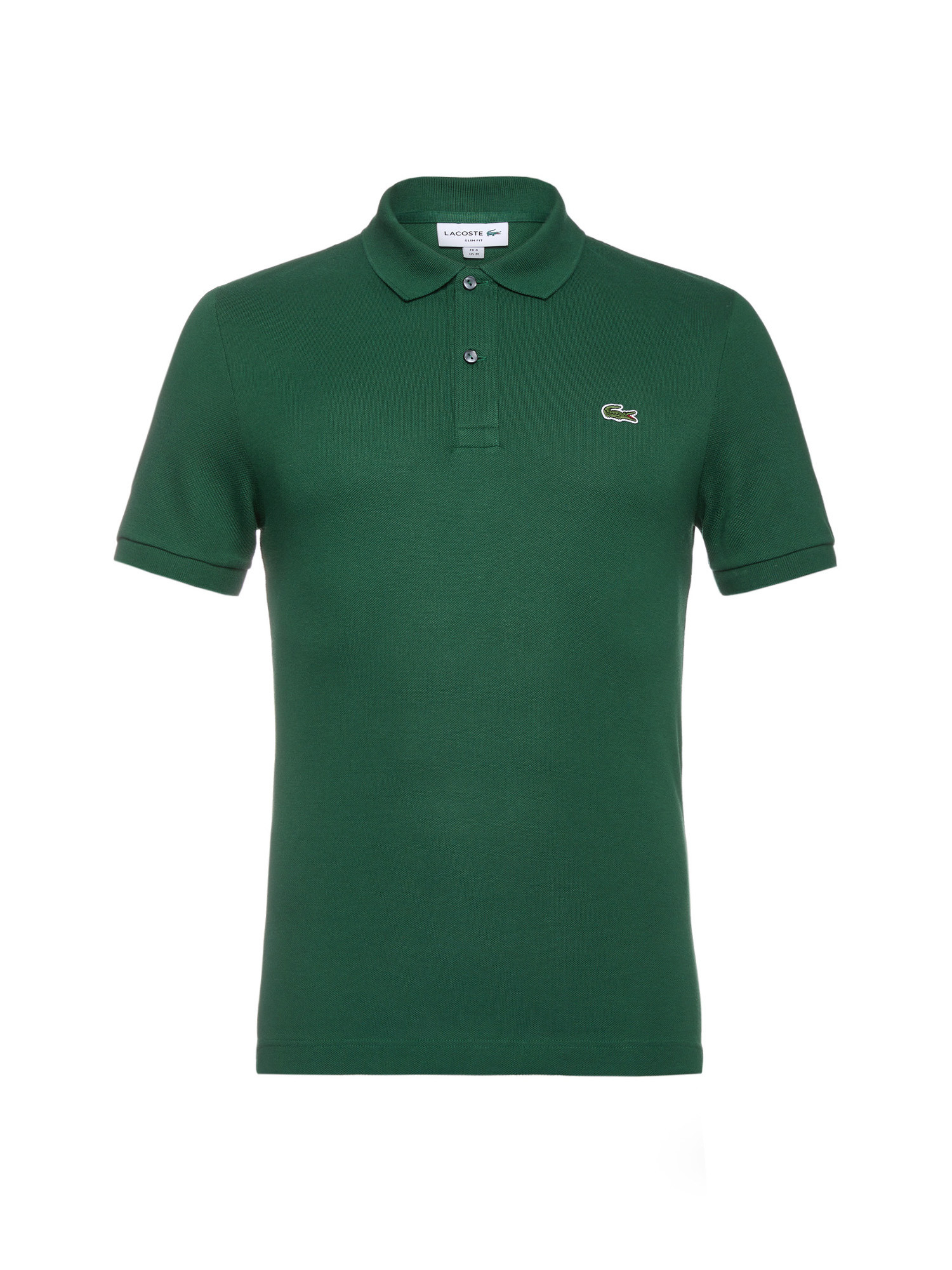 Lacoste - Slim-fit polo shirt in cotton petit piqué, Green, large image number 0