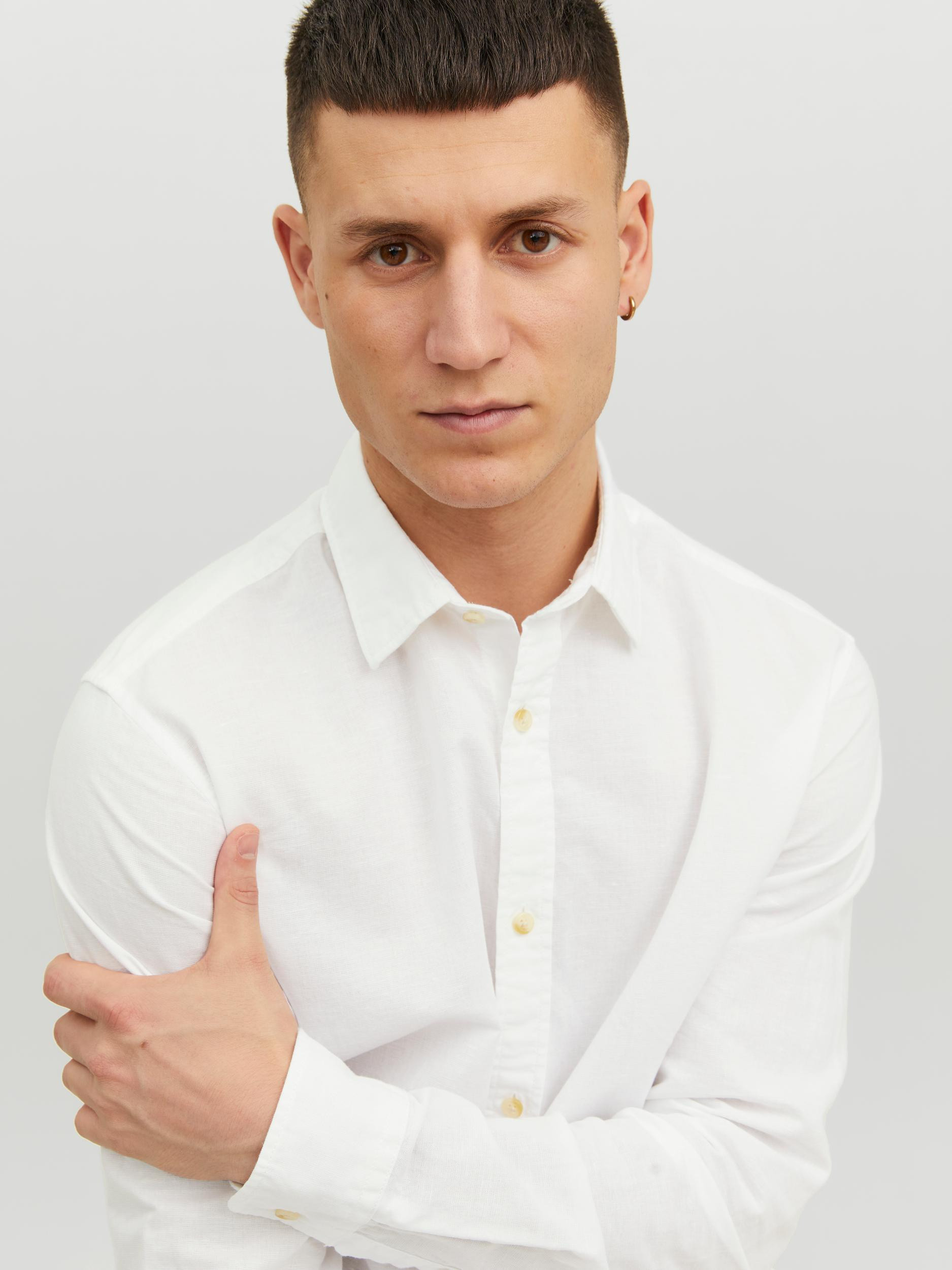 Jack & Jones - Slim fit shirt, White, large image number 4