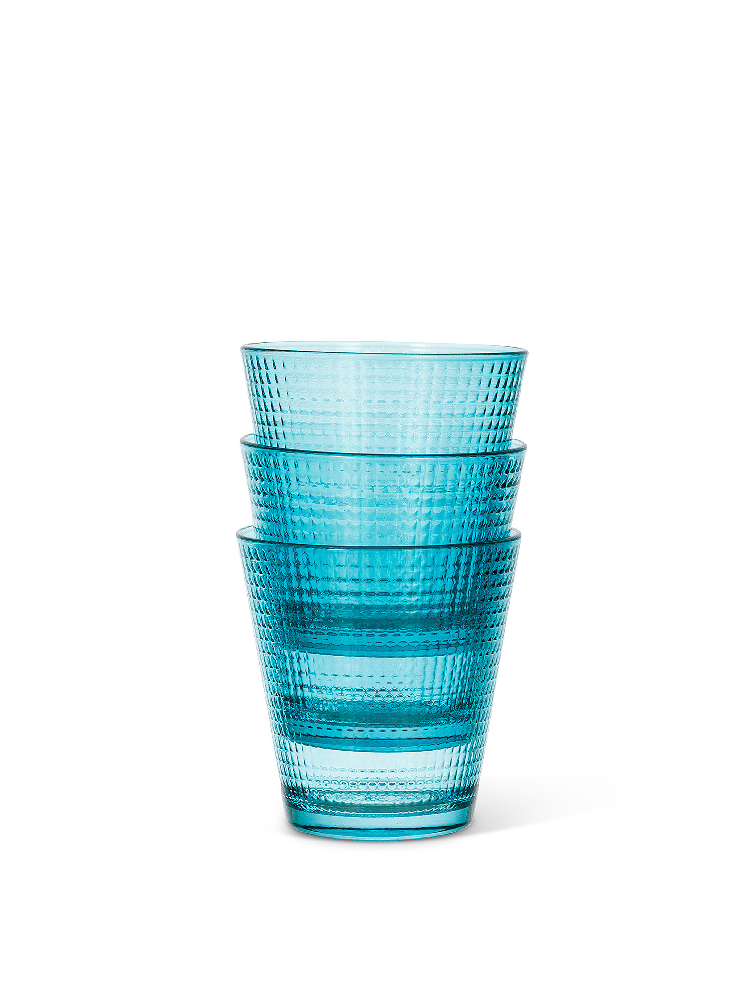 Set 6 bicchieri vetro Generation, Azzurro, large image number 0