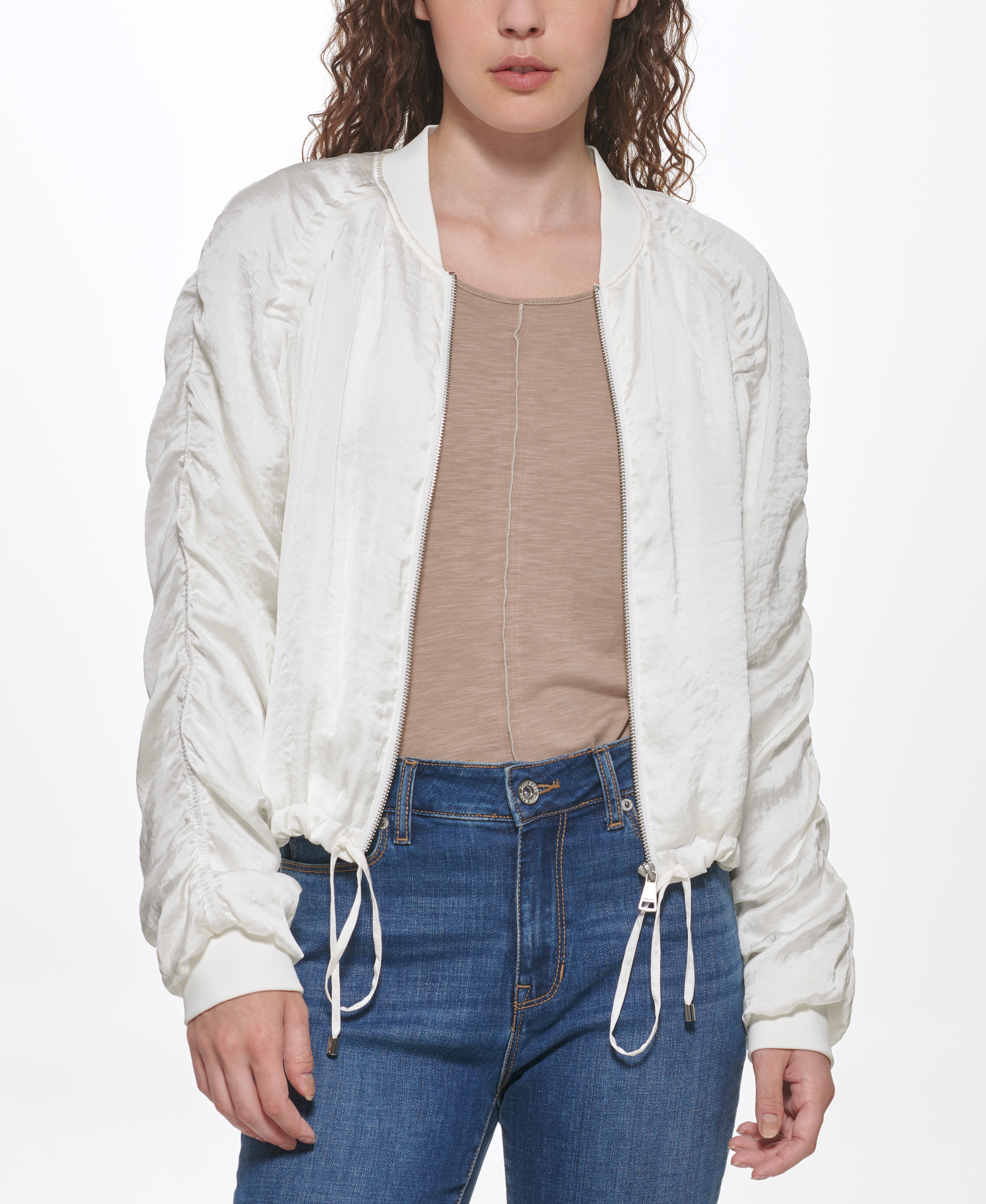Ruffled jacket, White, large image number 3