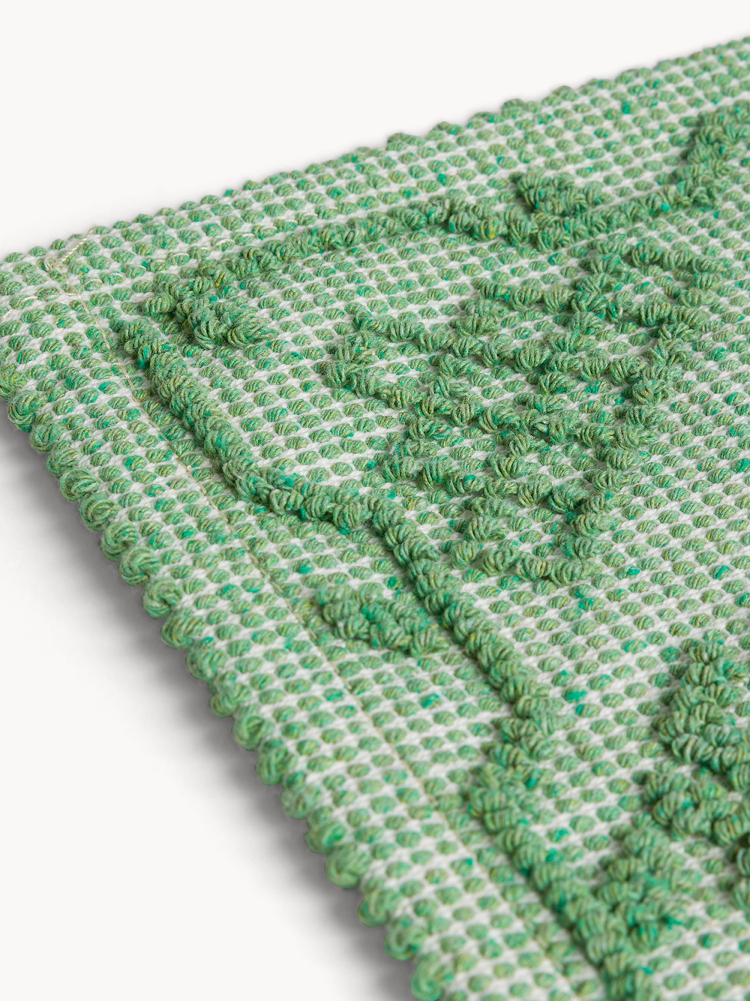 Sardinian placemat in solid color pure cotton, Green, large image number 1