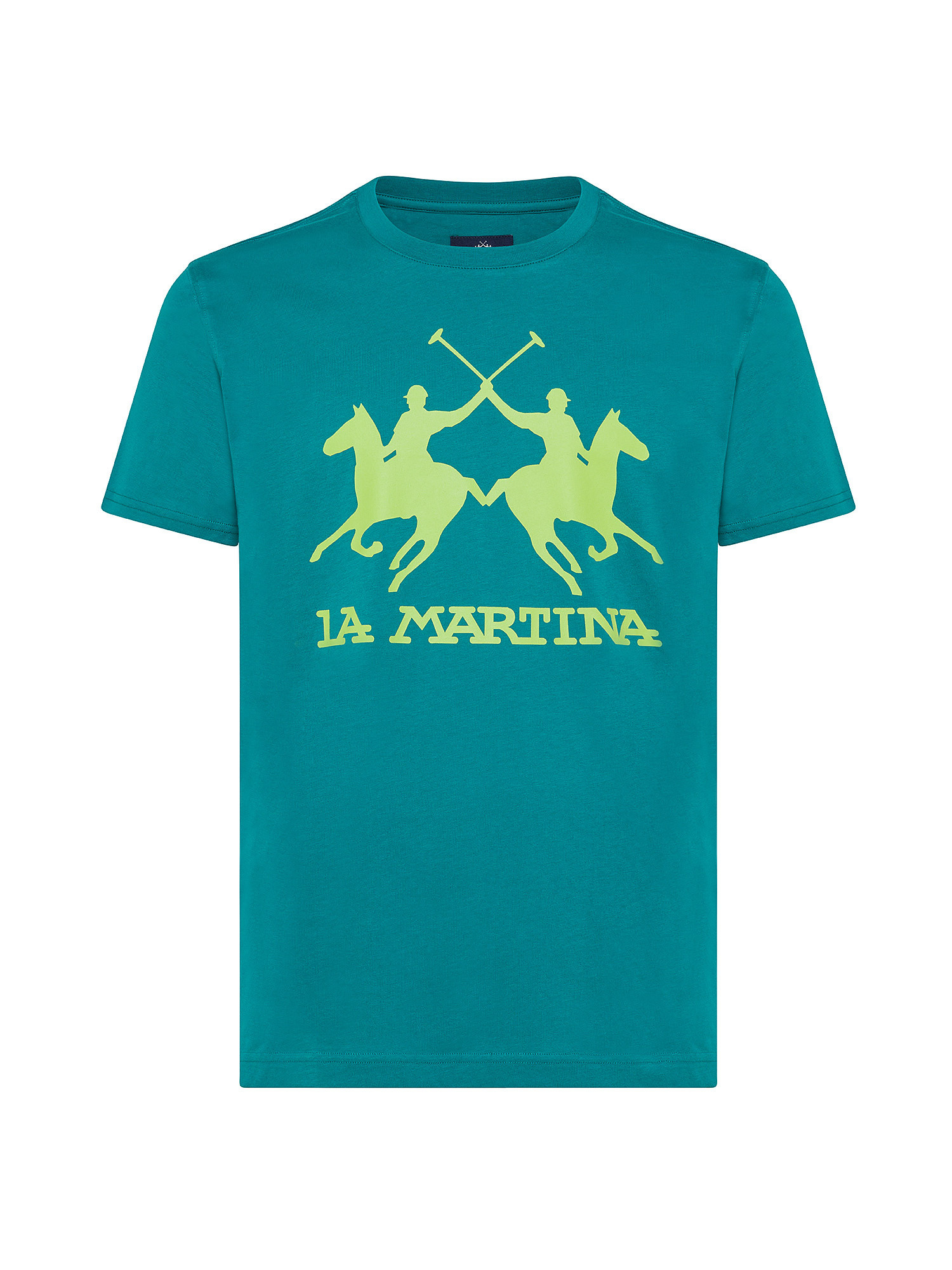 La Martina - Short-sleeved T-shirt in jersey cotton, Green, large image number 0