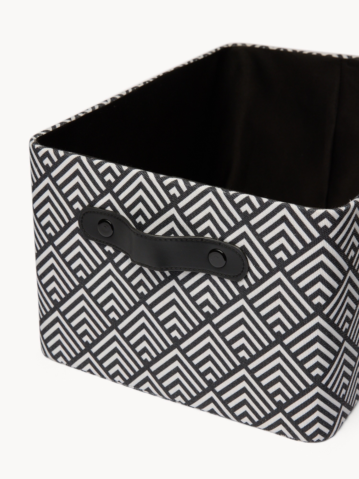 Two-Tone Basket with Handles - Discounted Price, Black, large image number 1
