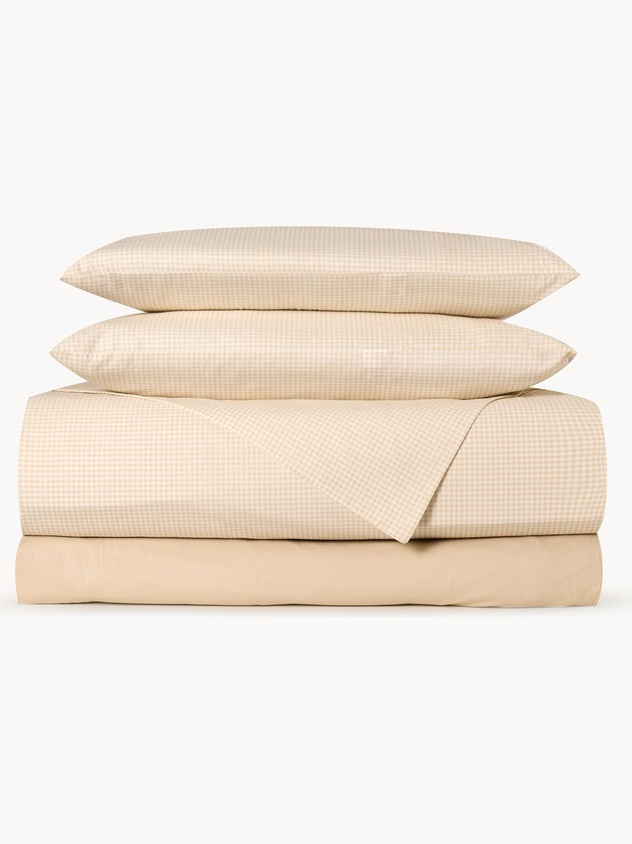 Pure cotton gingham duvet cover set
