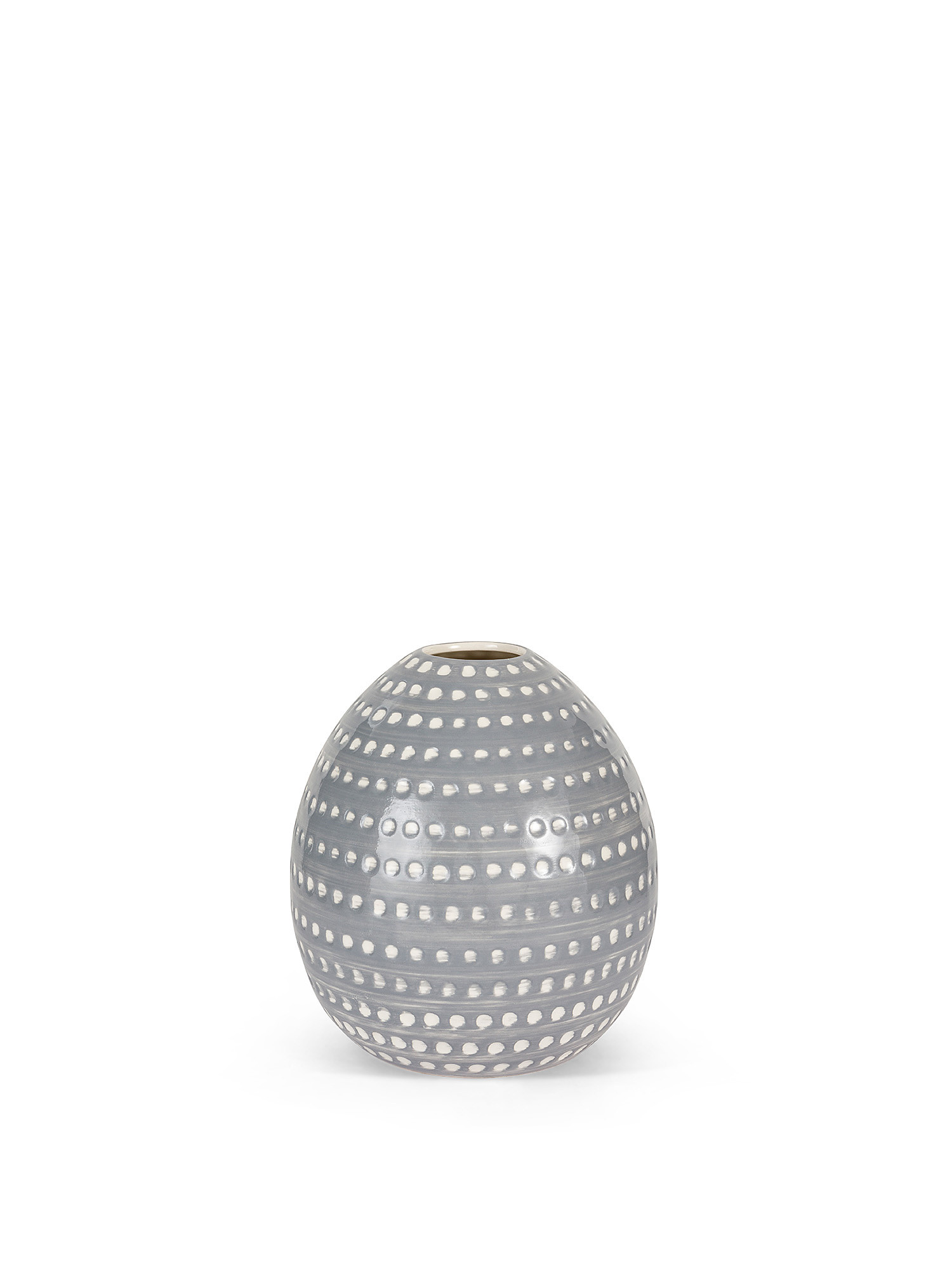 Portuguese handcrafted ceramic vase, Grey, large image number 0
