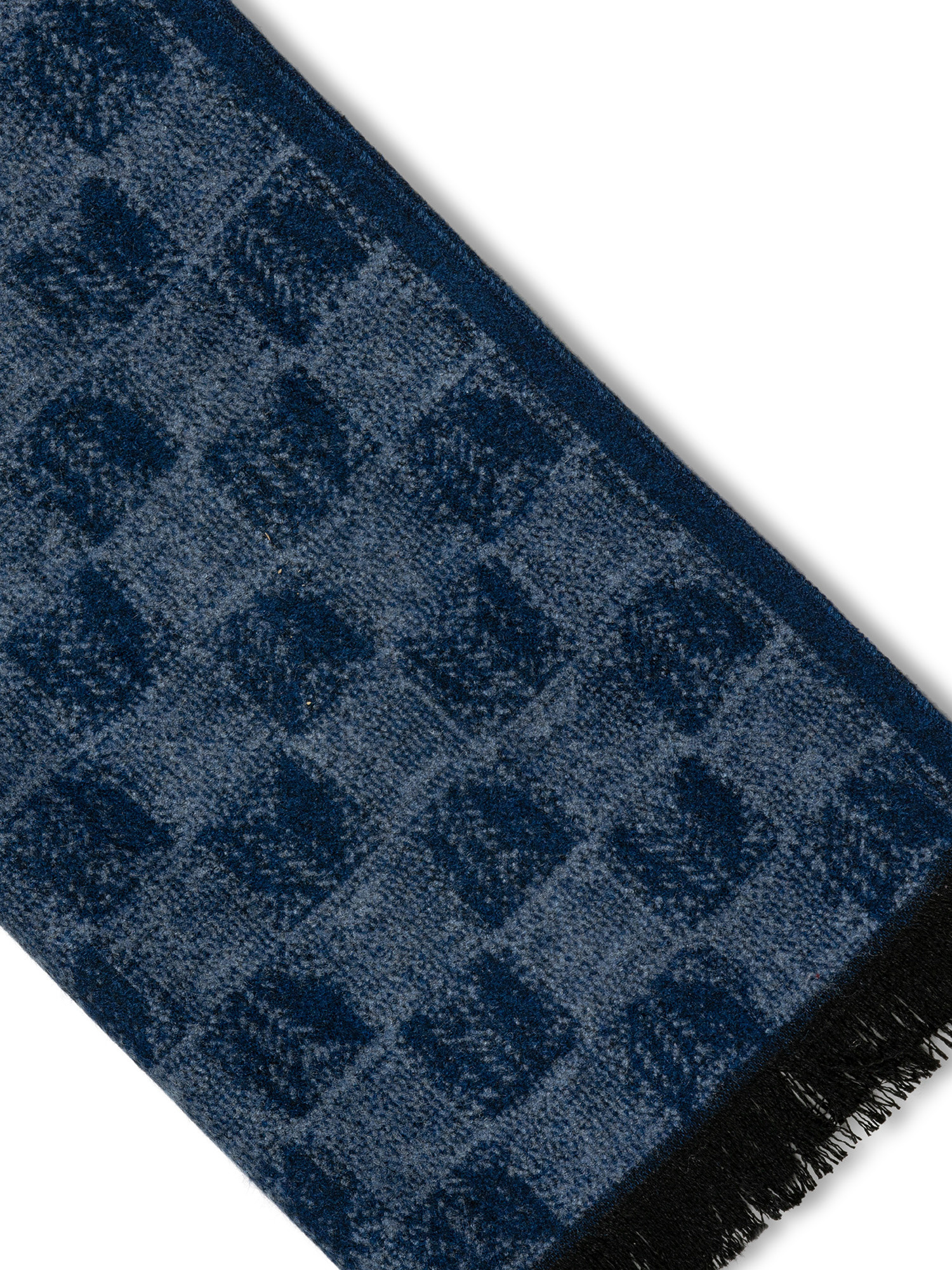 Luca D'Altieri - Checkerboard scarf, Blue, large image number 1