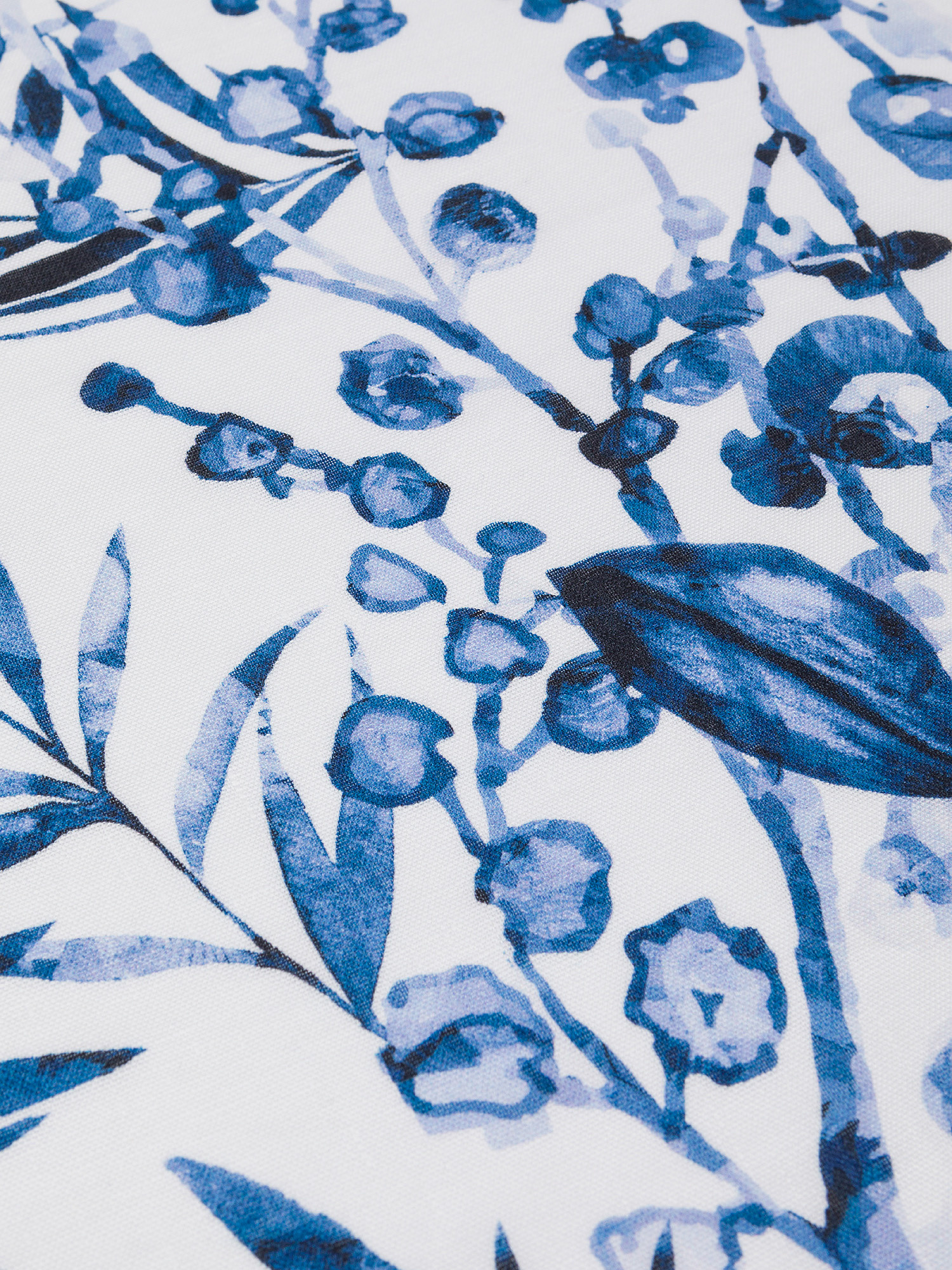 Floral print linen runner, Blue, large image number 1