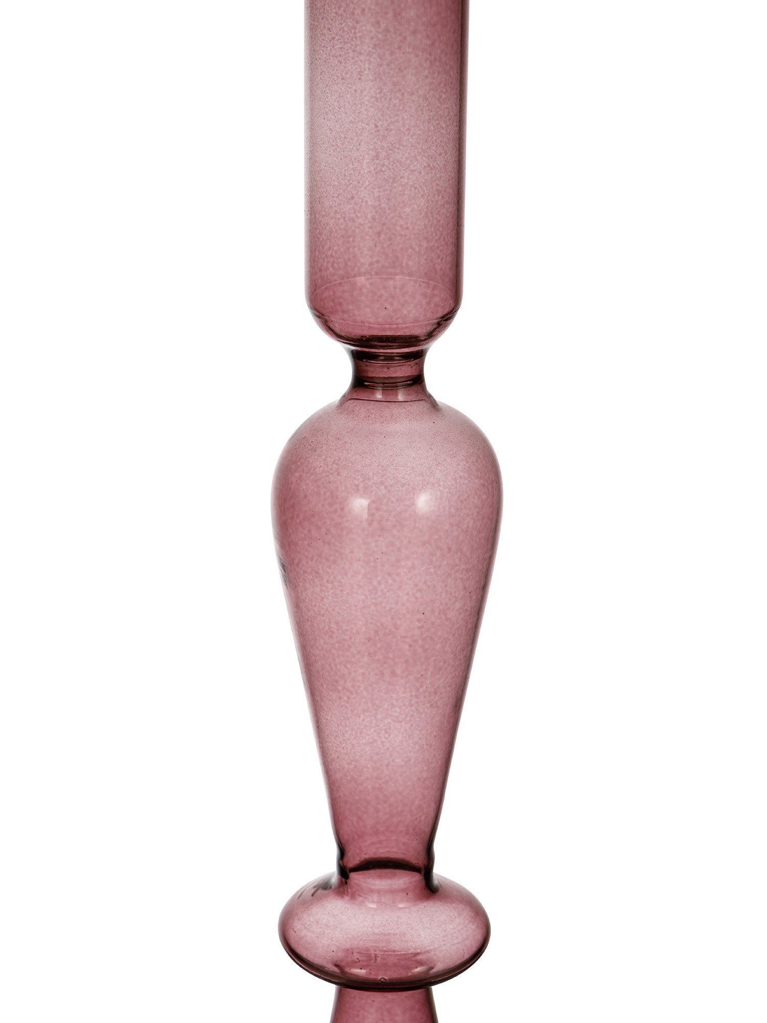 Glass candlestick, Purple, large image number 1