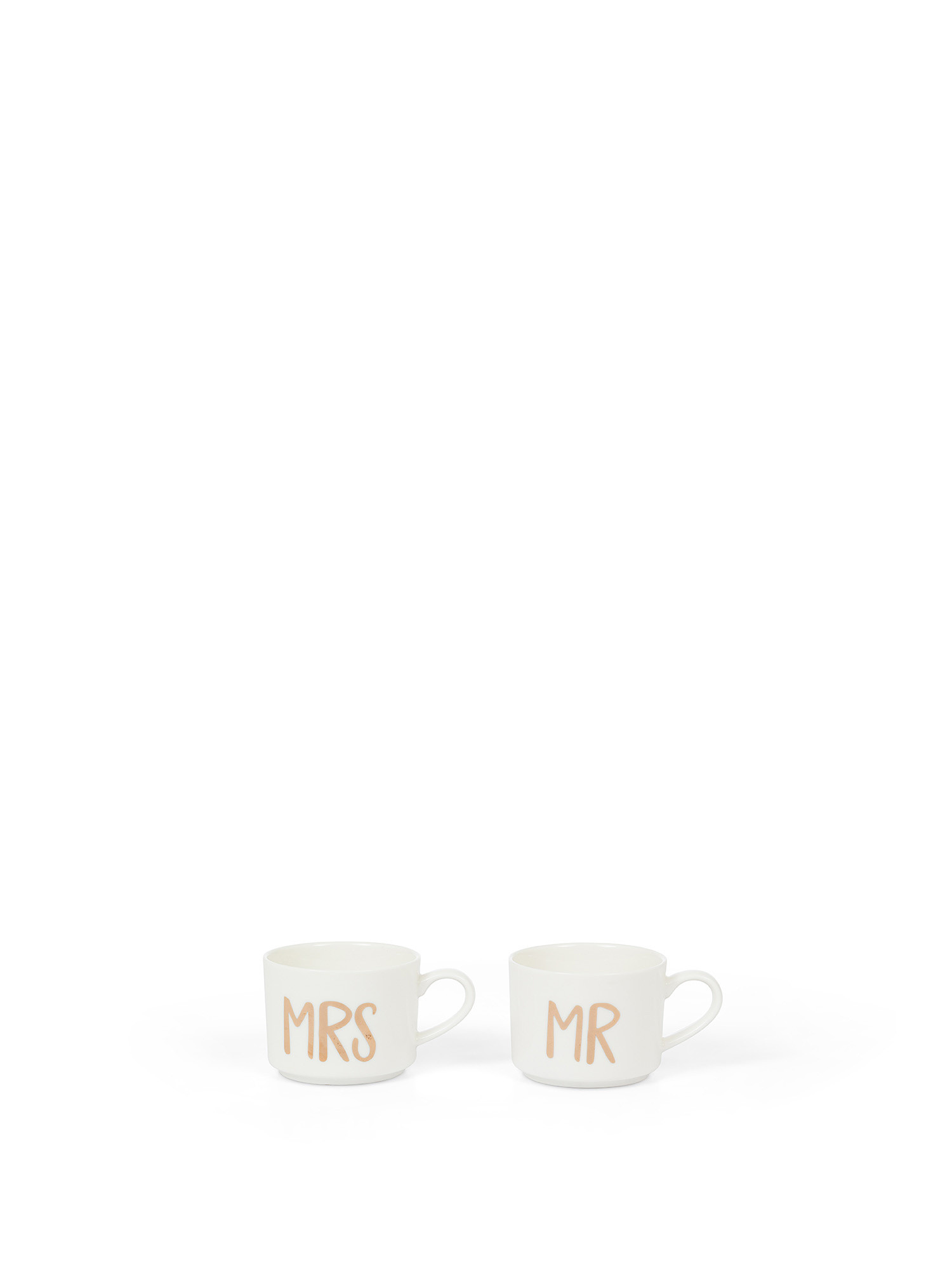 Set 2 mug new bone china Mr&Mrs, Bianco, large image number 0