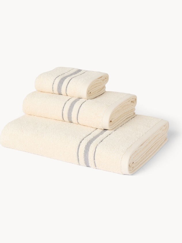 Striped Cotton Terry Towel - Discounted Price