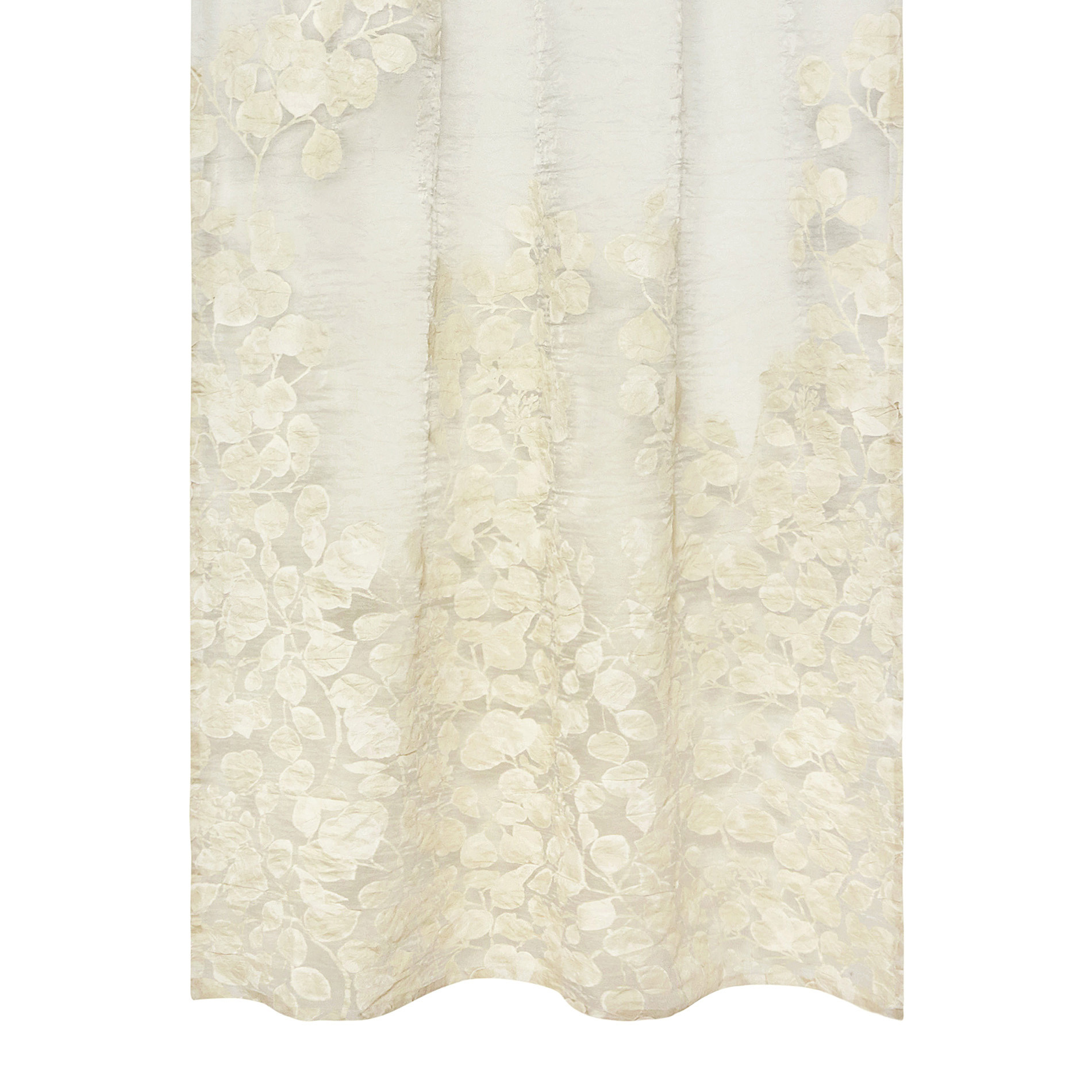 Devore Curtain, White Ivory, large image number 0