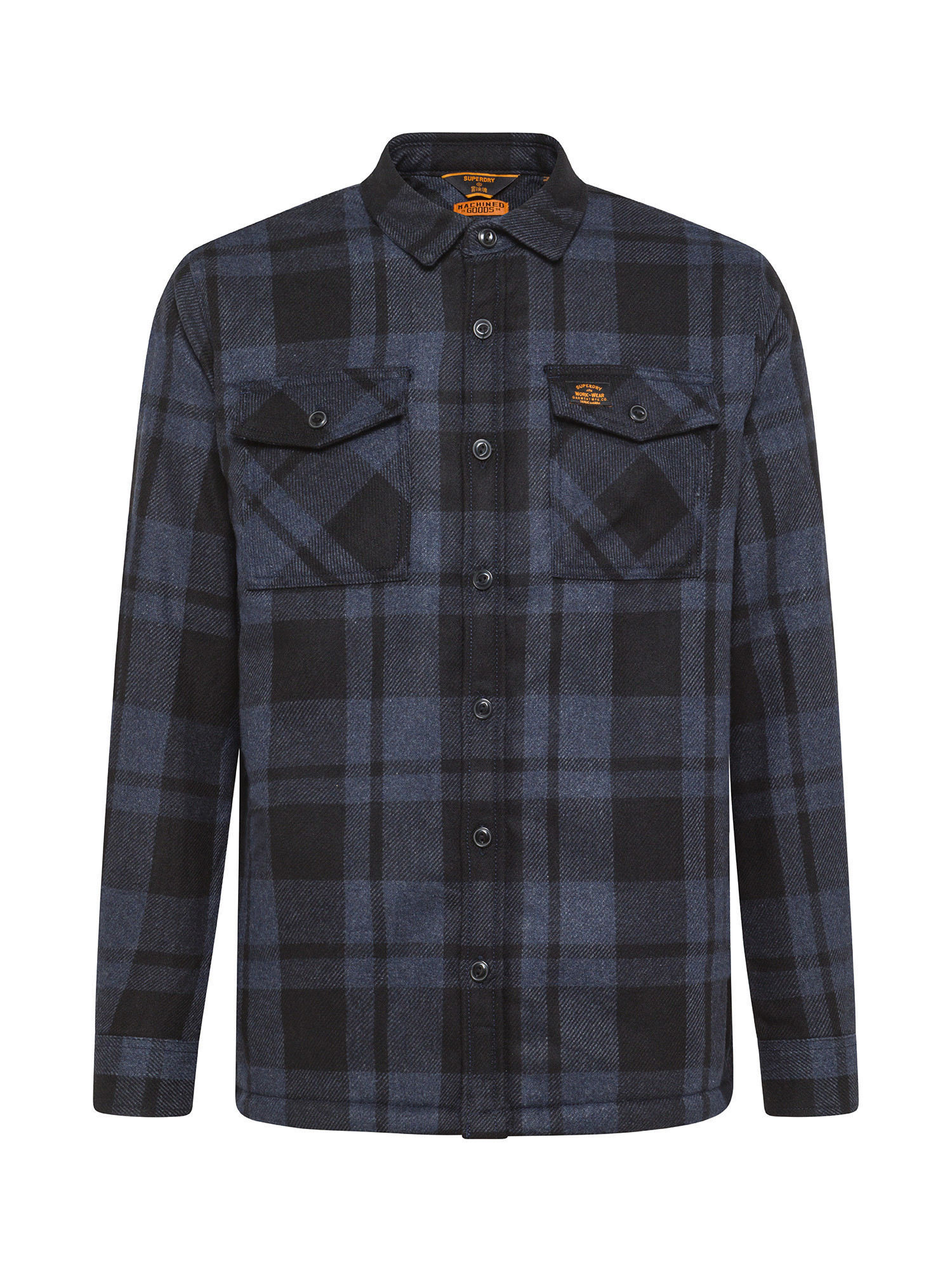 Superdry - Camicia foderata in sherpa, Grigio antracite, large image number 0