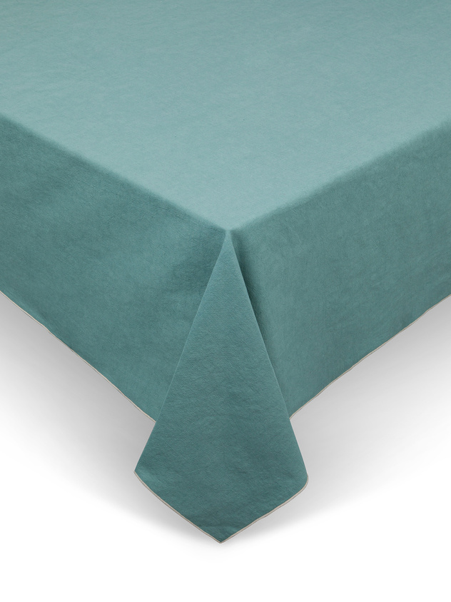 Solid color linen blend tablecloth