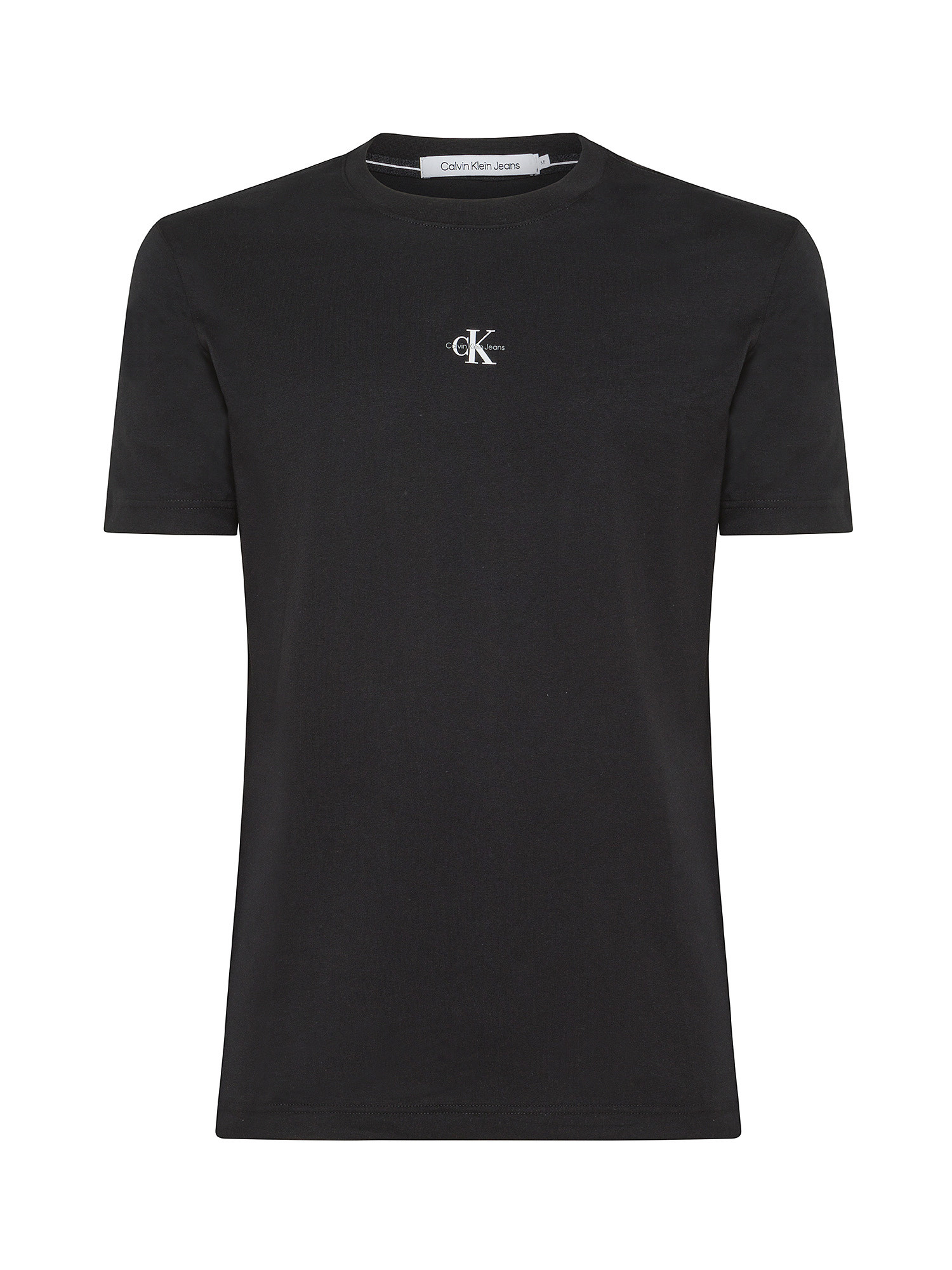 Calvin Klein Jeans - T-shirt in cotone biologico con logo, Nero, large image number 0