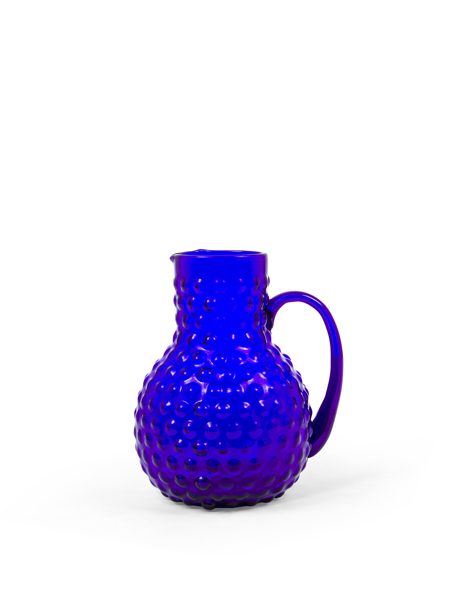 Caraffa in vetro con bolle, Blu elettrico, large image number 0